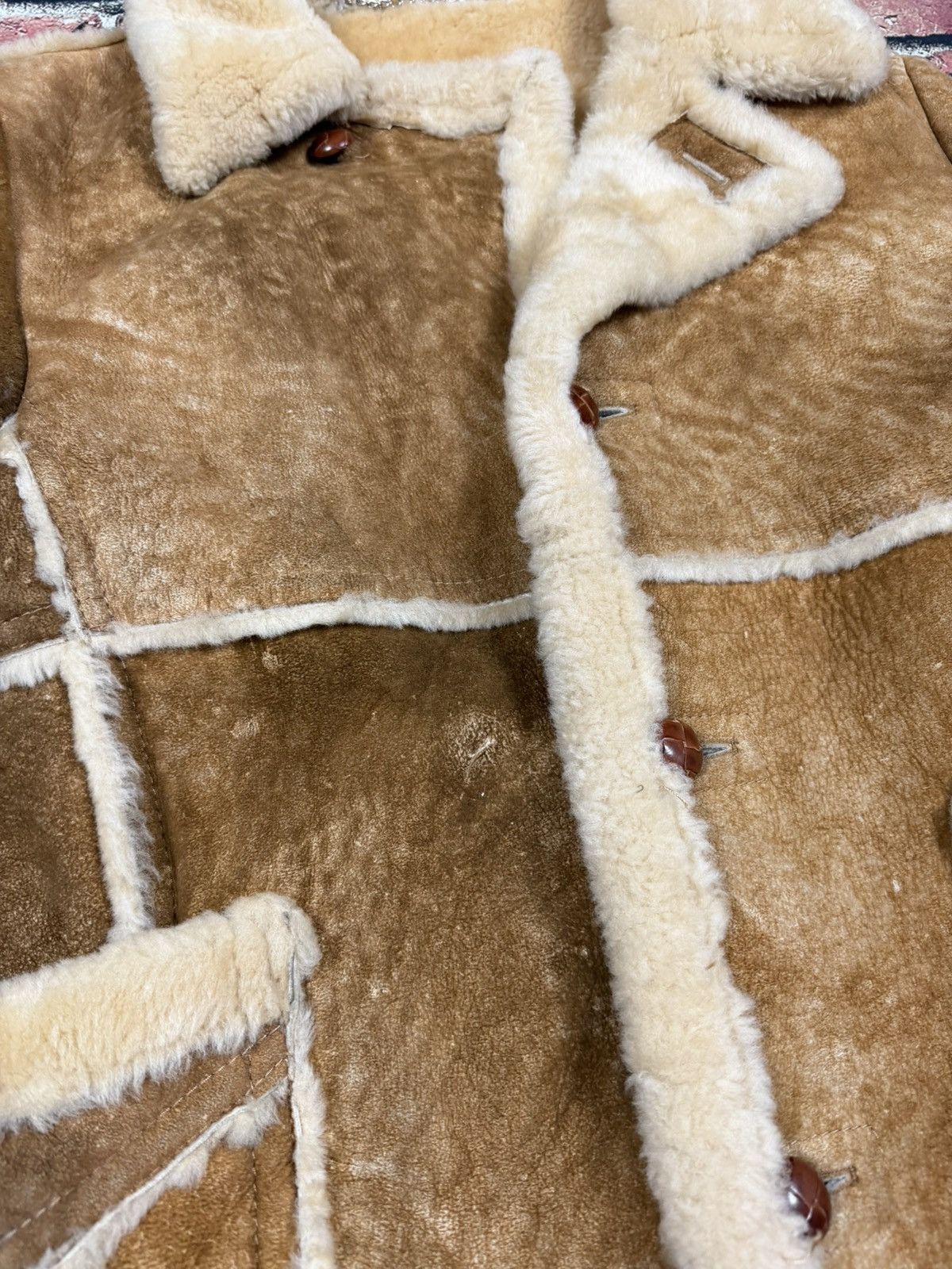 Sears Shearling Sheepskin Rancher Coat Lamb Skin Leather Marlboro Size US L / EU 52-54 / 3 - 18 Thumbnail