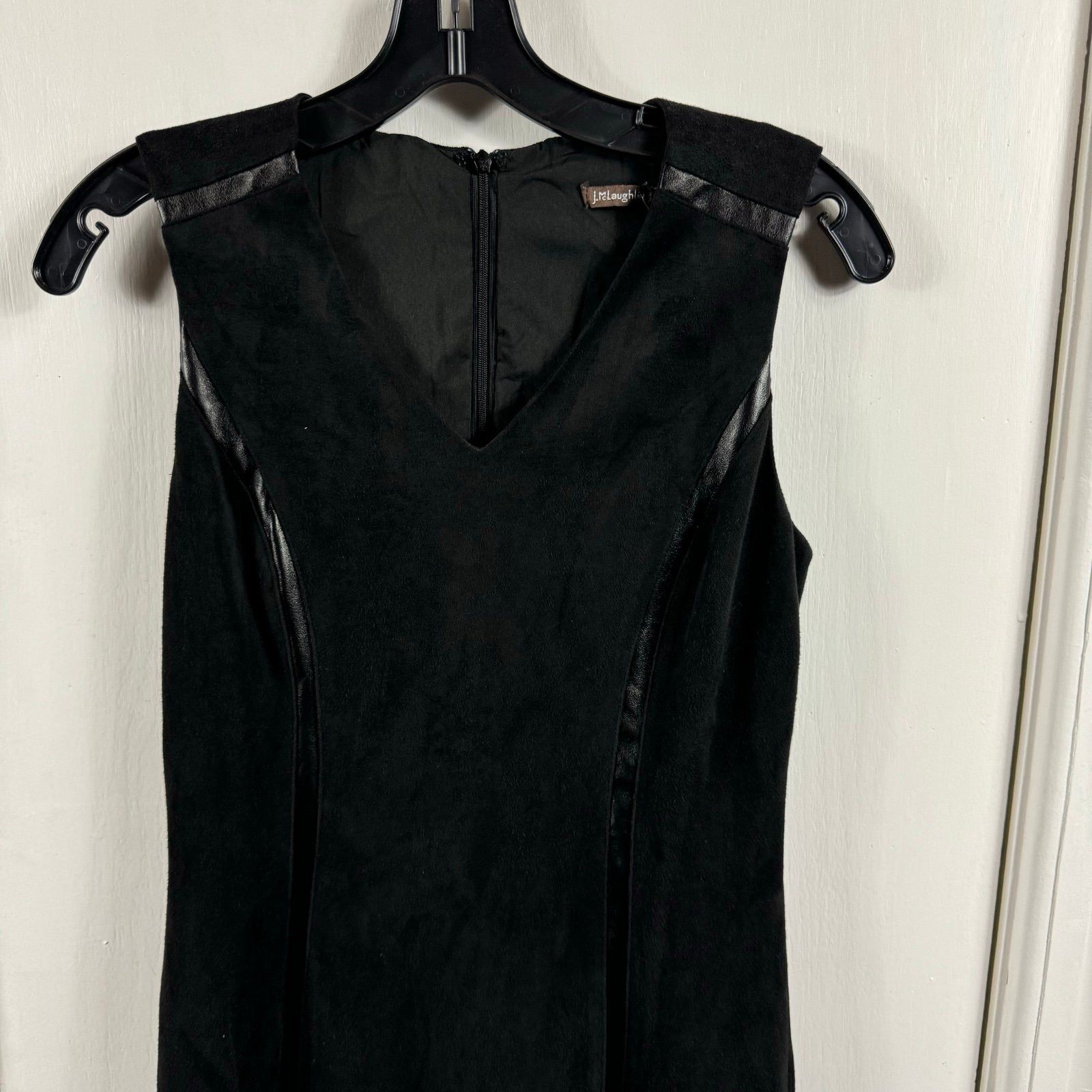 J.McLaughlin J. Mclaughlin Dominique Faux Suede Leather Dress - Black XS Size XS / US 0-2 / IT 36-38 - 4 Thumbnail