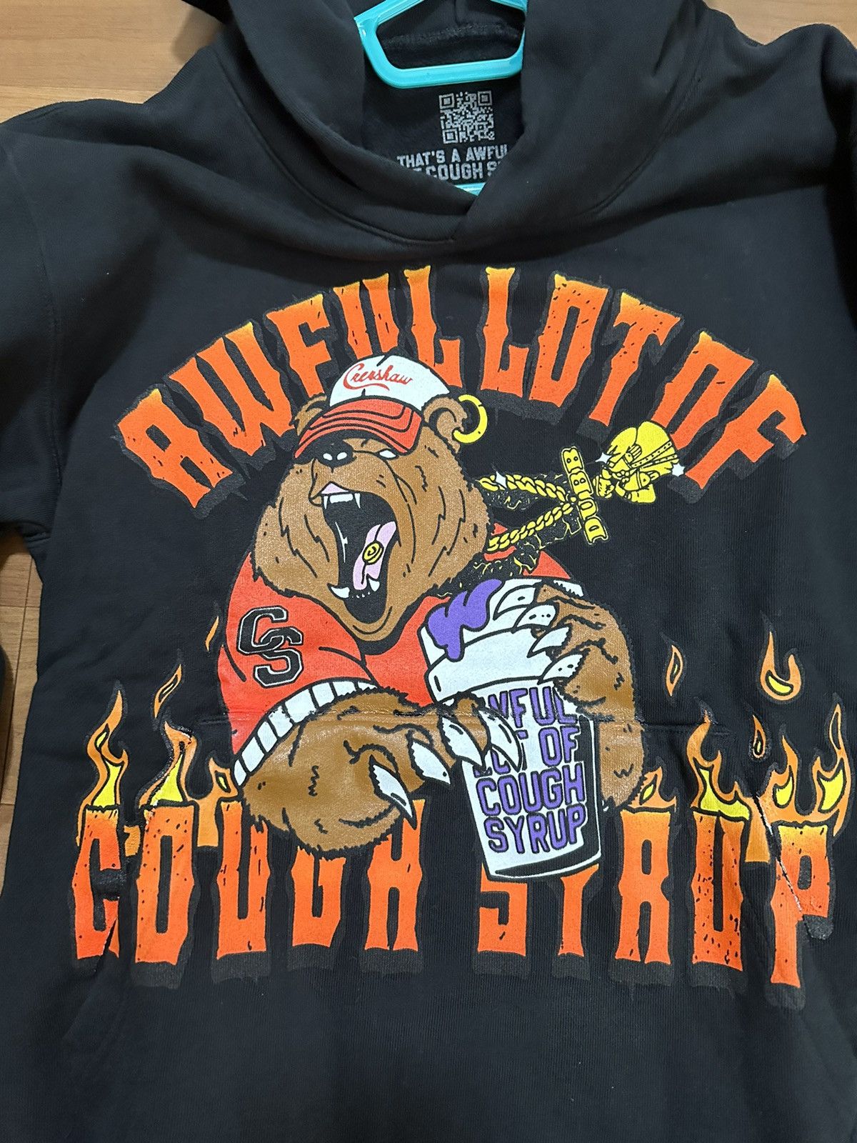 Awful Lot of Cough Syrup *RARE* AWFUL LOT OF COUGH SYRUP Crenshaw Bear Hoodie Size US S / EU 44-46 / 1 - 2 Thumbnail
