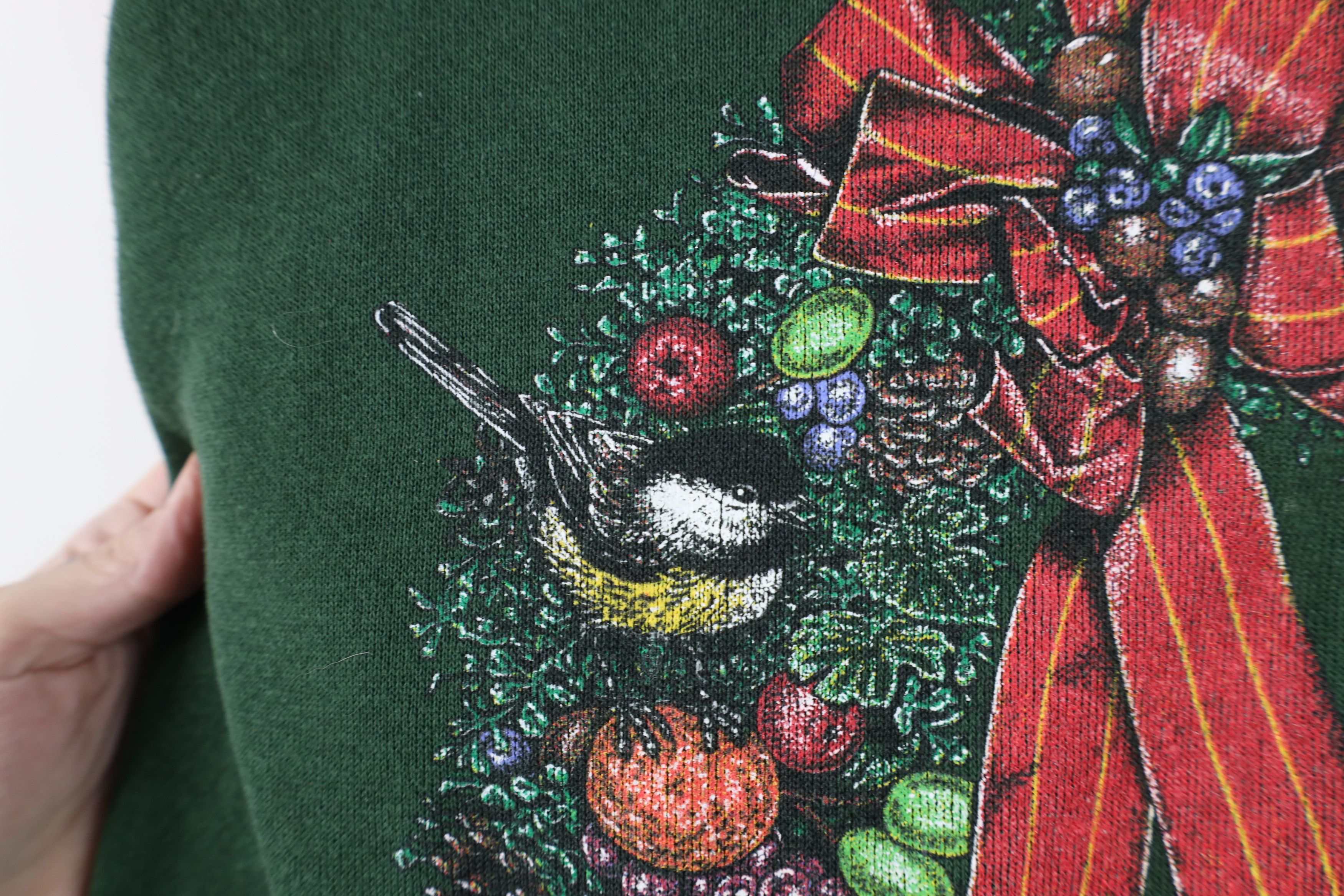 Vintage Vintage 90s Streetwear Christmas Bird Crewneck Sweatshirt Size L / US 10 / IT 46 - 11 Thumbnail