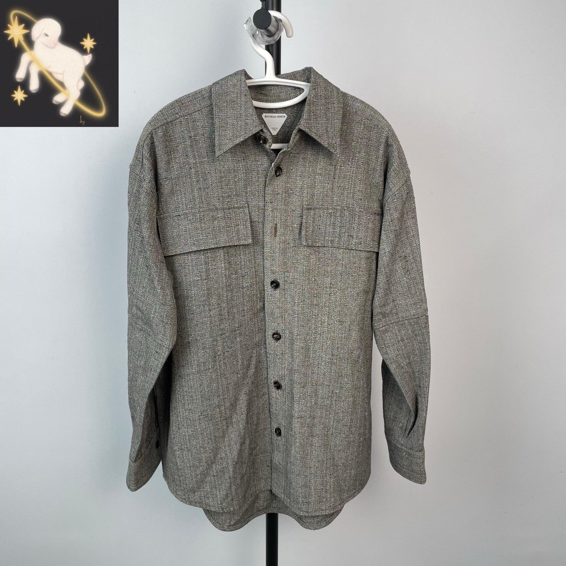 Bottega Veneta Bottega Veneta Gray Button Up 36 Women Size S / US 4 / IT 40 - 1 Thumbnail