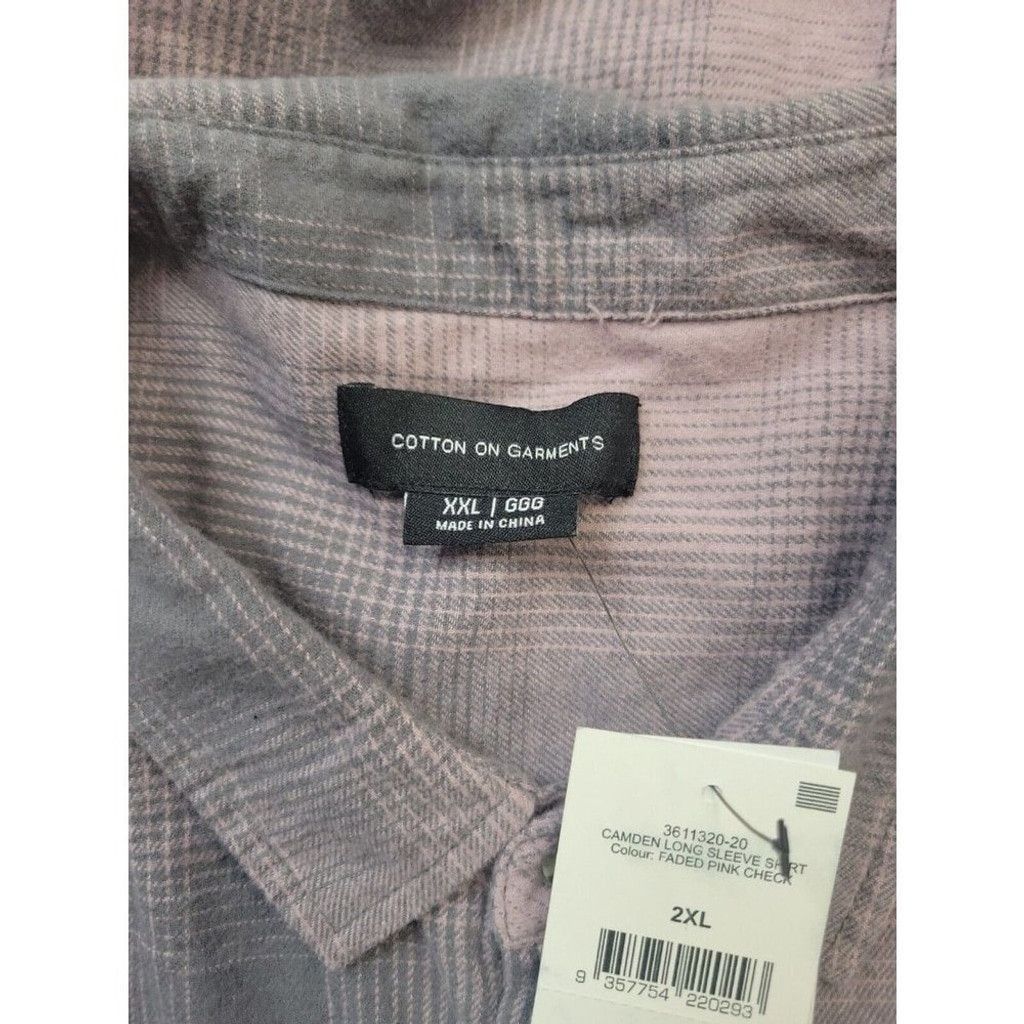 Cotton On Cotton On Long-Sleeve Faded Plaid Shirt Men's. Size XXL. N6 Size US XXL / EU 58 / 5 - 4 Thumbnail