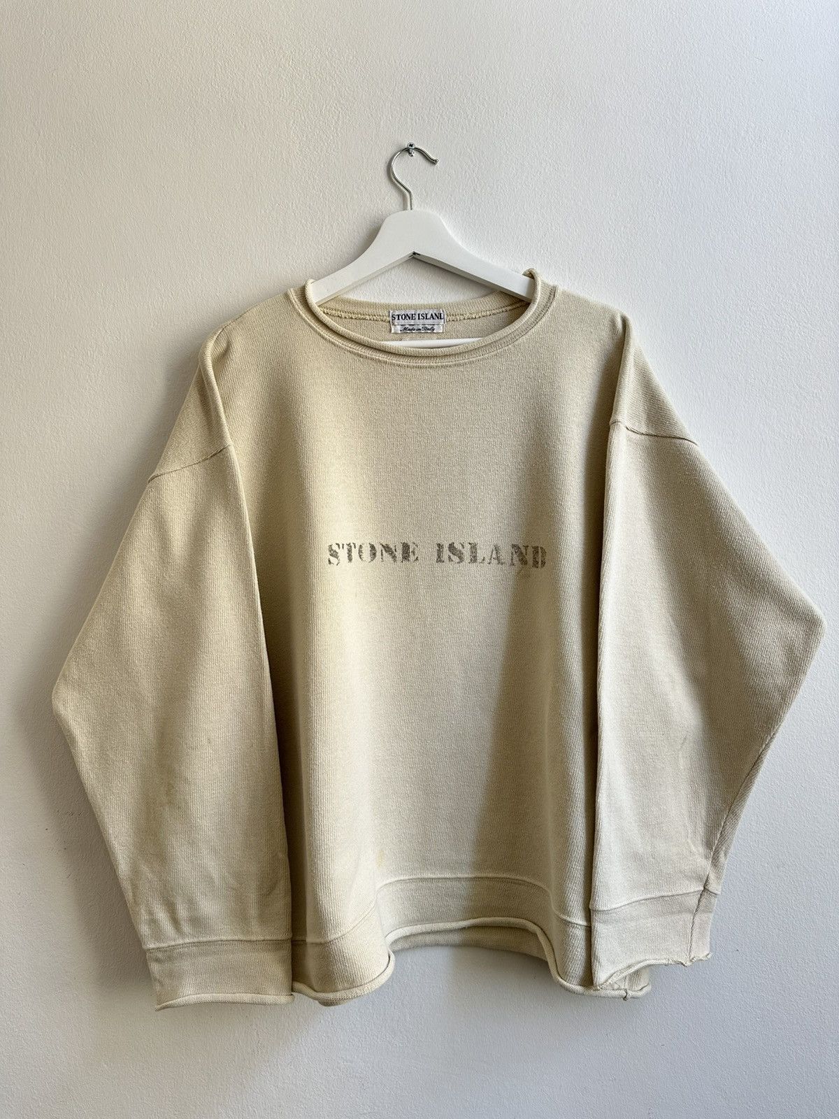 Stone Island Stone Island Vintage Center Logo Cropped Sailor Sweatshirt Size US M / EU 48-50 / 2 - 2 Thumbnail