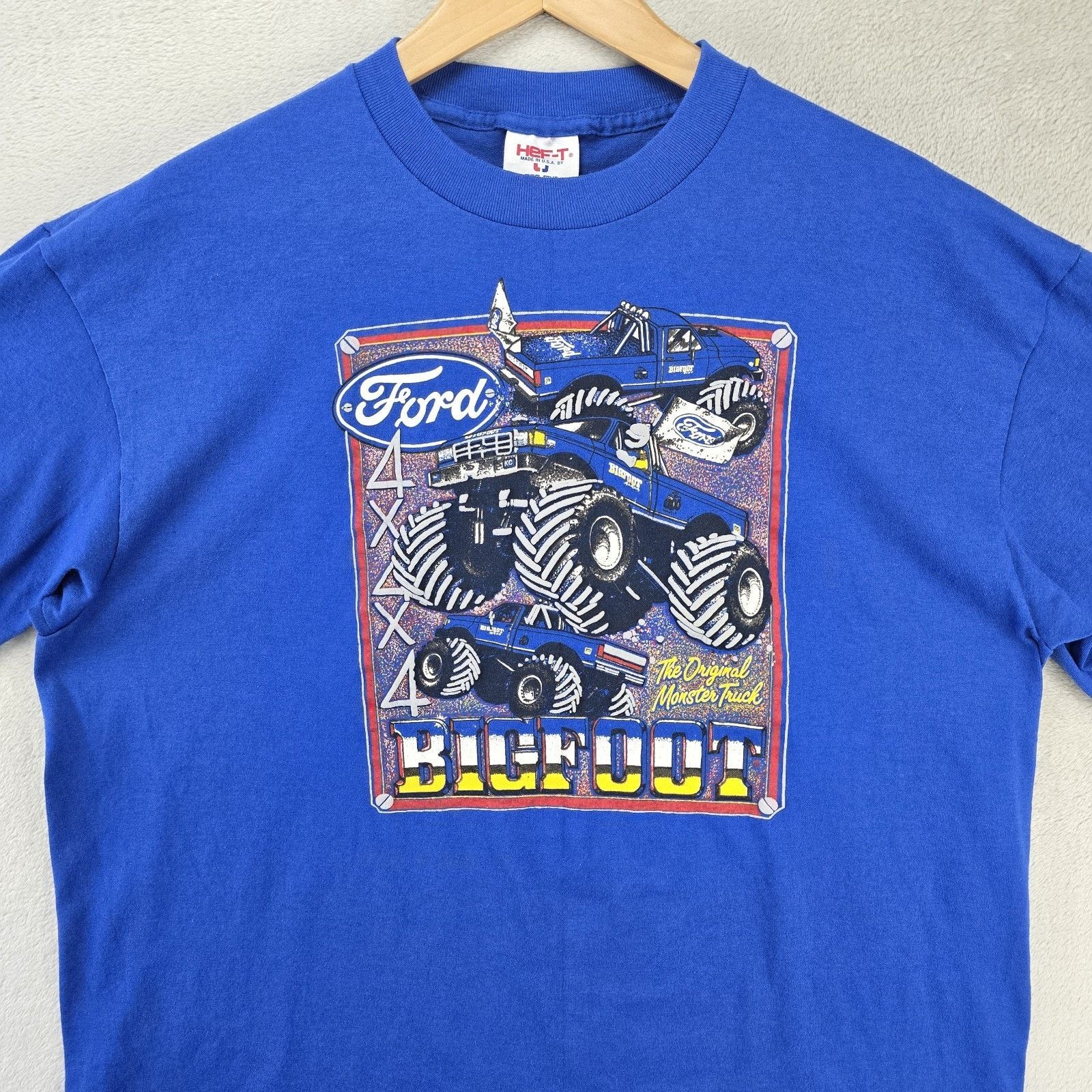 TEE JAYS Vintage Ford Bigfoot Original Monster Truck Shirt XL 80s Size US XL / EU 56 / 4 - 2 Thumbnail