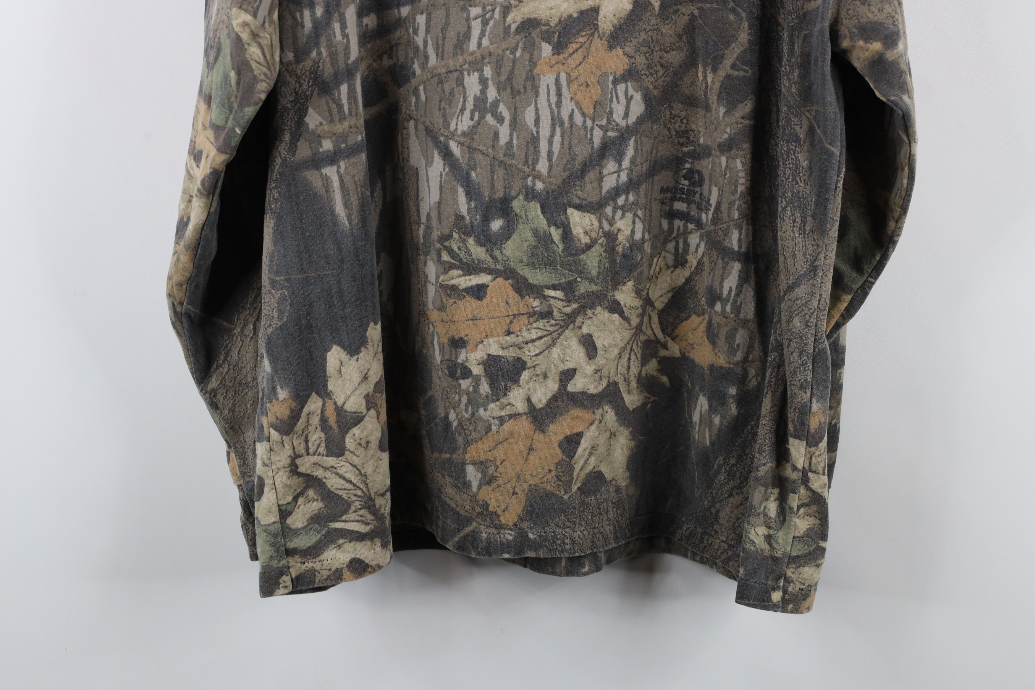Vintage Vintage 90s Streetwear Mossy Camouflage Mock Neck T-Shirt Size US XL / EU 56 / 4 - 9 Thumbnail