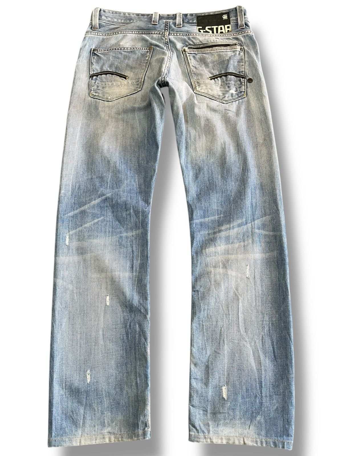 G-Star Vintage G Star Raw Curvy Leg Distressed Denim Size US 34 / EU 50 - 5 Thumbnail