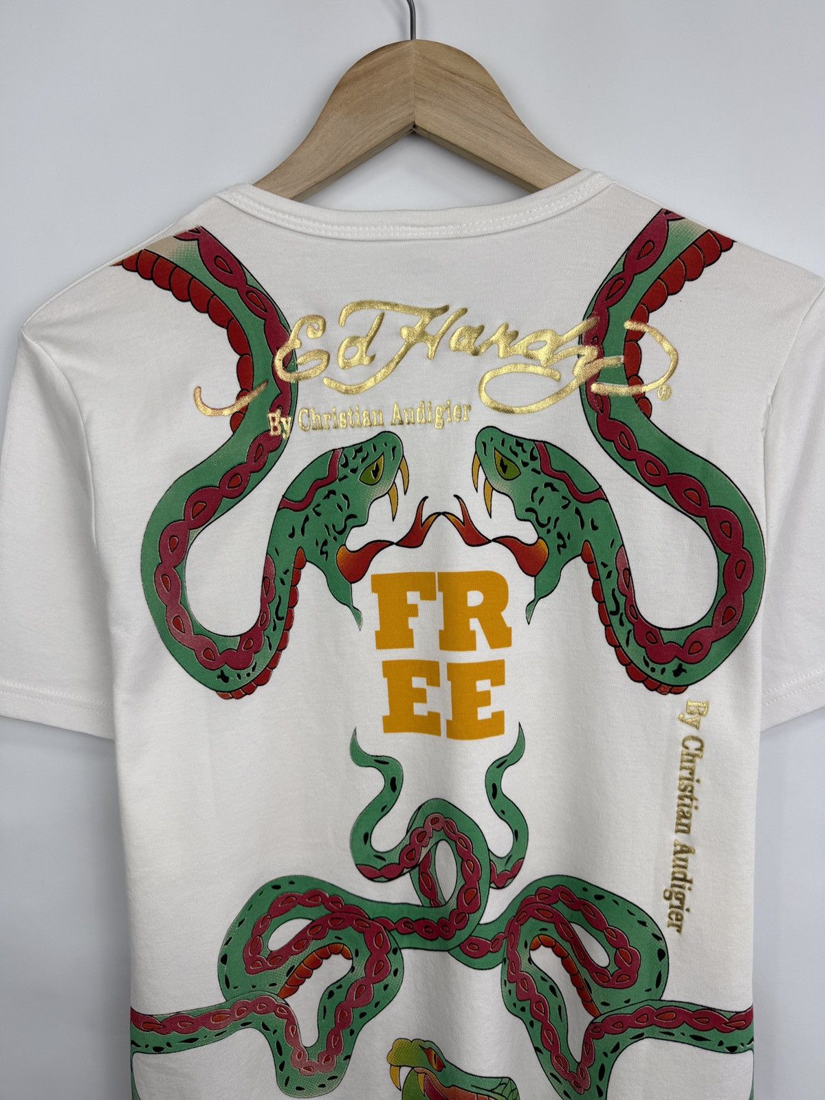 Ed Hardy 🇺🇸 🐍 Vintage Ed Hardy Snake Rhinestone Christian Audigier Tee Size US M / EU 48-50 / 2 - 8 Thumbnail