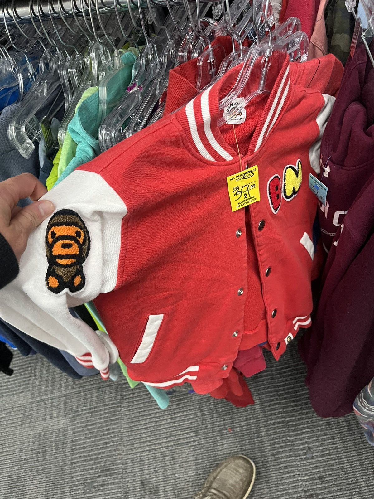 Bape Bape Kids Varsity Jacket Size US XXS / EU 40 - 3 Thumbnail