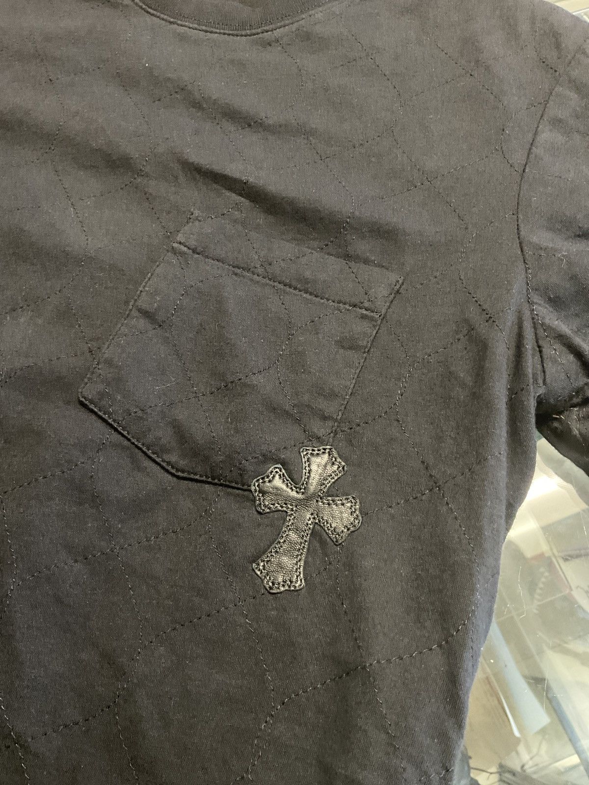 Chrome Hearts Chrome Hearts Premium Quilted Leather Cross Patch Tee sz M Size US M / EU 48-50 / 2 - 1 Thumbnail
