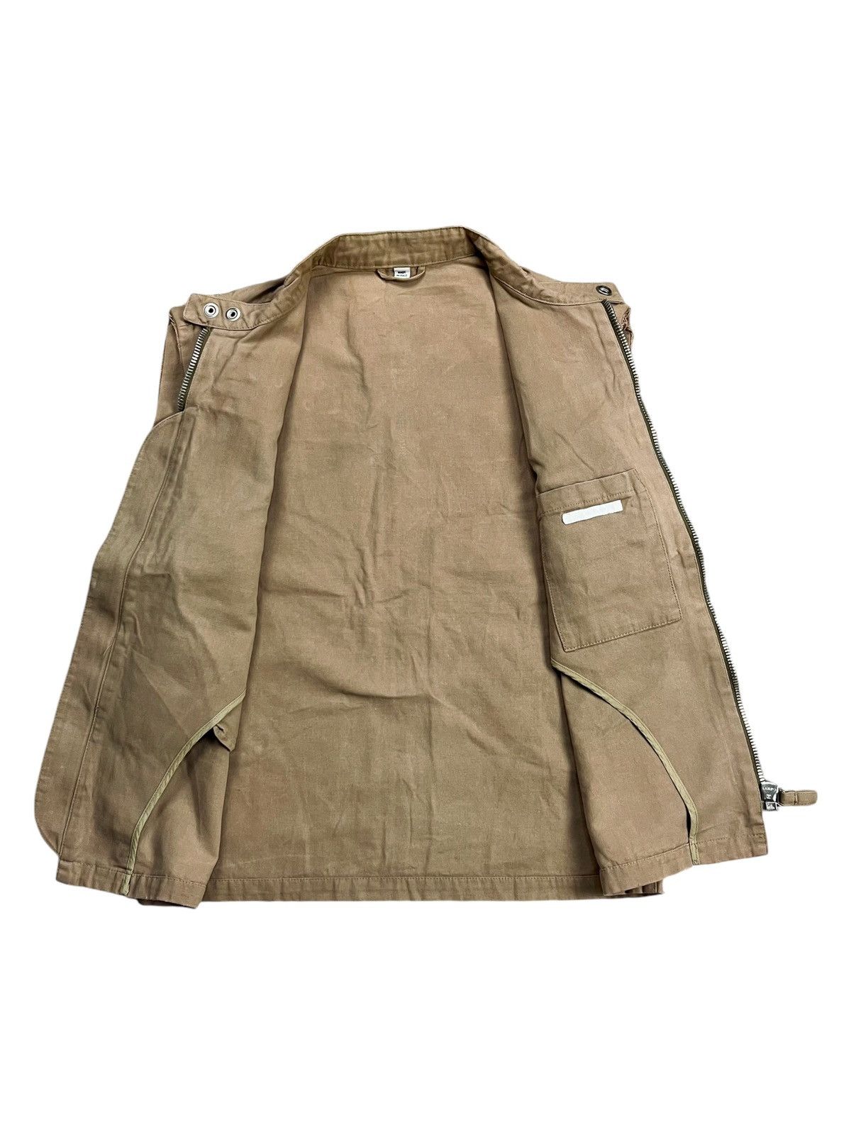 Helmut Lang “SAMPLE” Helmut Lang Dark Beige Raw Canvas Vest Jacket Size US M / EU 48-50 / 2 - 2 Thumbnail