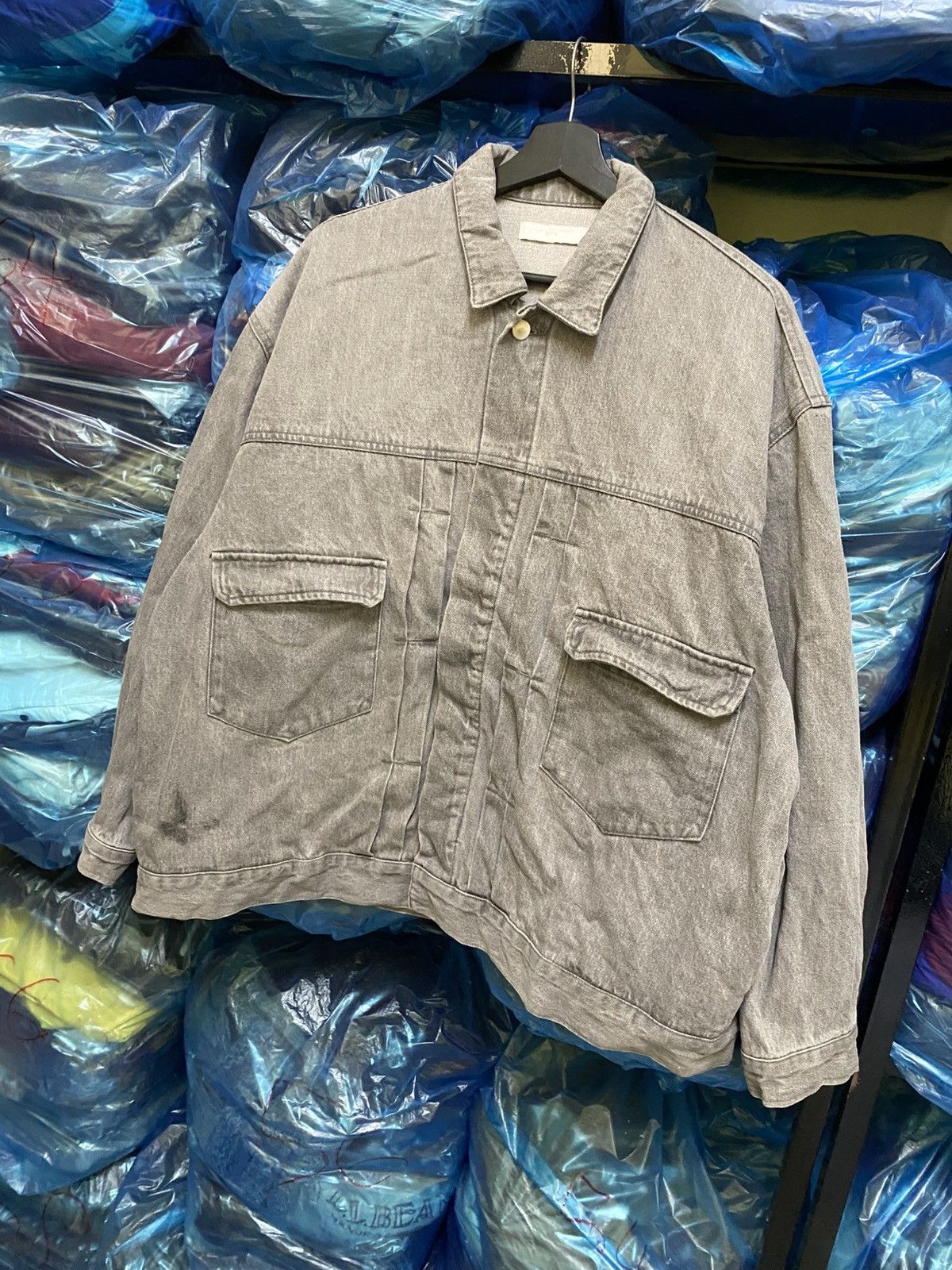 Vintage WYM Oversized Vintage Workwear Jacket – 100% Cotton – Light Size US M / EU 48-50 / 2 - 4 Thumbnail