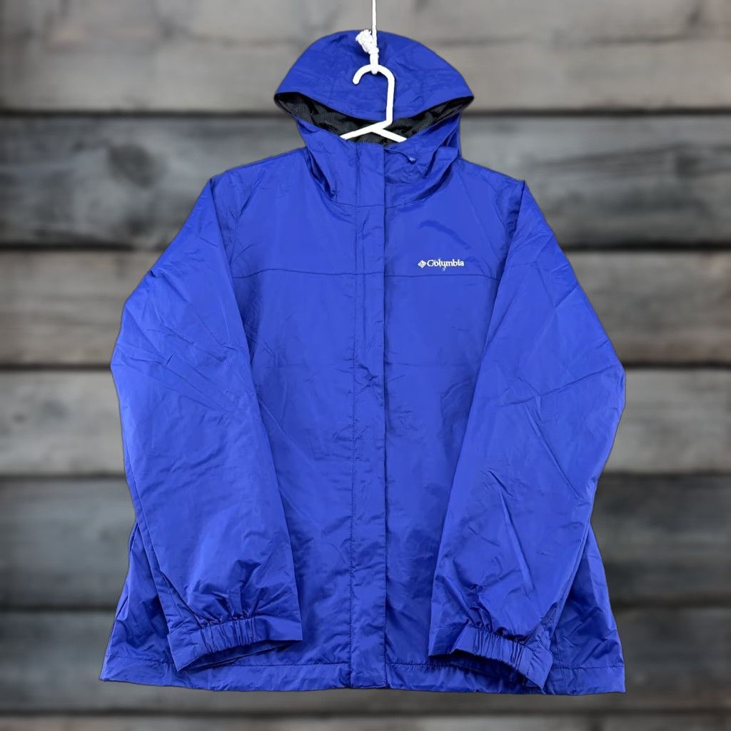 Rains Columbia Jacket Womens M Purple Hooded Full Zip Rain Coat Nylon Watertight II Size M / US 6-8 / IT 42-44 - 1 Thumbnail