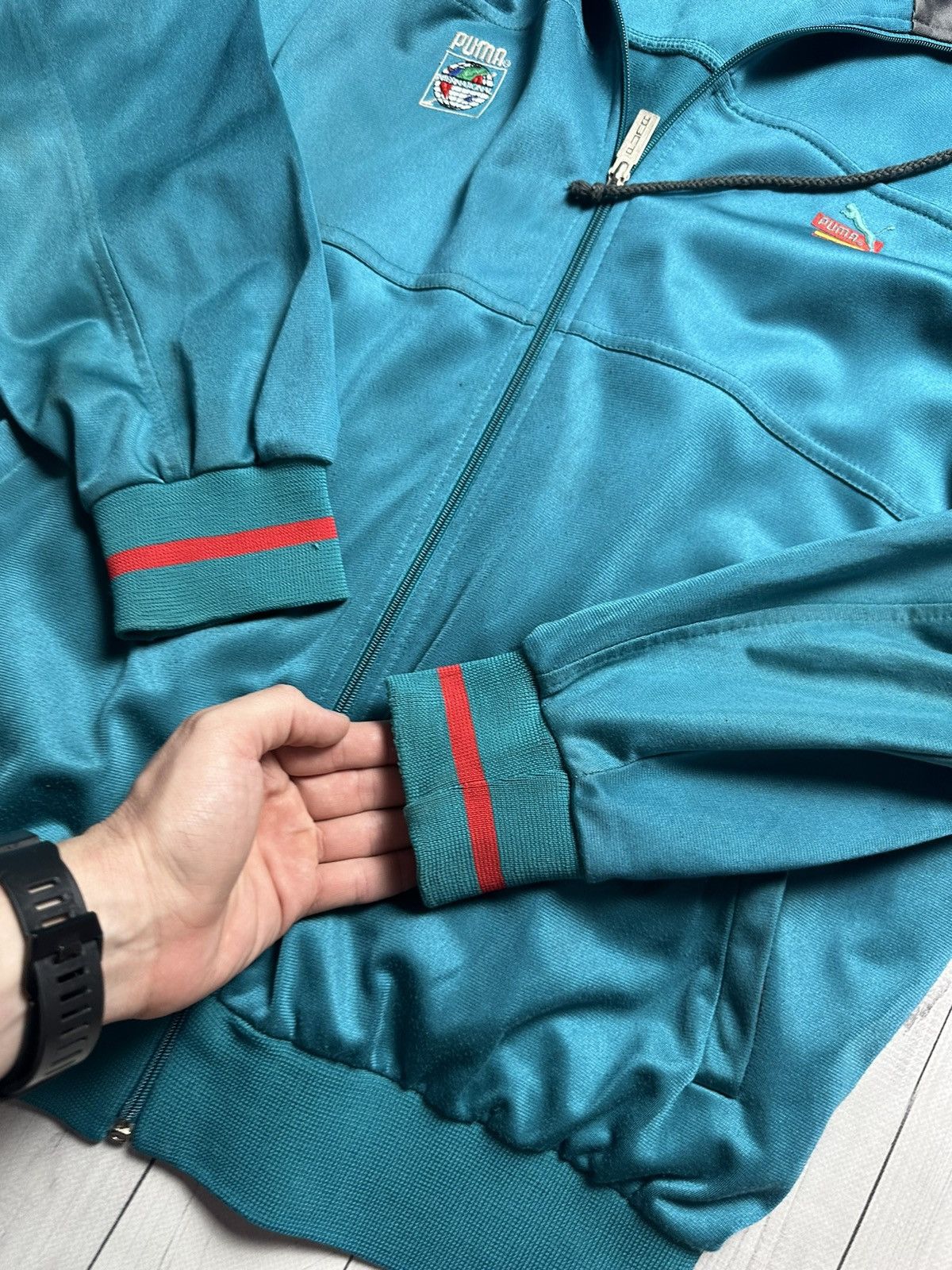 Puma × Vintage Vintage puma Germany track jacket Deutschland size L rare Size US L / EU 52-54 / 3 - 8 Thumbnail