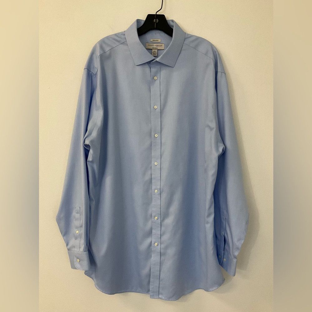 Joseph Abboud JOSEPH ABOUD Light Blue Dress Shirt Wrinkle Resistant Size US XL / EU 56 / 4 - 4 Thumbnail
