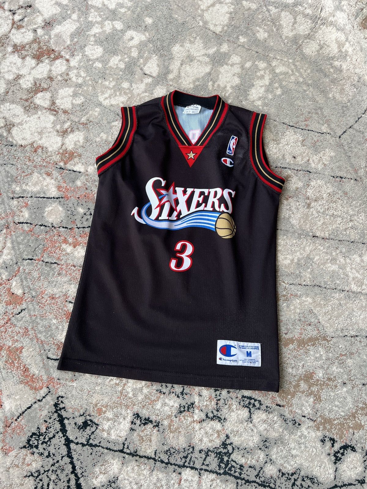 NBA NBA Champion Sixers Iverson 3 Kids Jersey Size US XXS / EU 40 - 1 Thumbnail