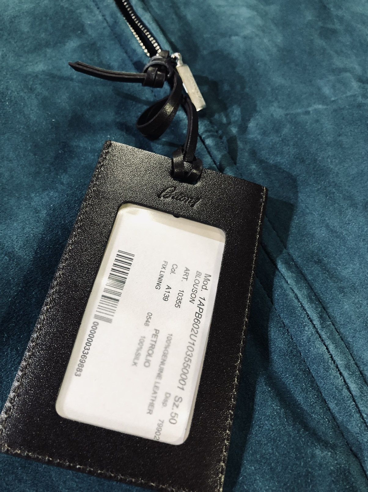Brioni Brioni 🇮🇹 Blu suede silk lined bomber 50 NEW Size US M / EU 48-50 / 2 - 4 Thumbnail