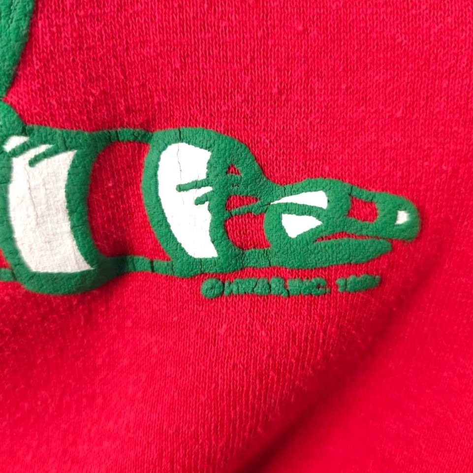 Vintage VINTAGE Wolf Christmas Sweatshirt Mens Large Red 80s Dear Santa Made In USA Size US L / EU 52-54 / 3 - 4 Thumbnail