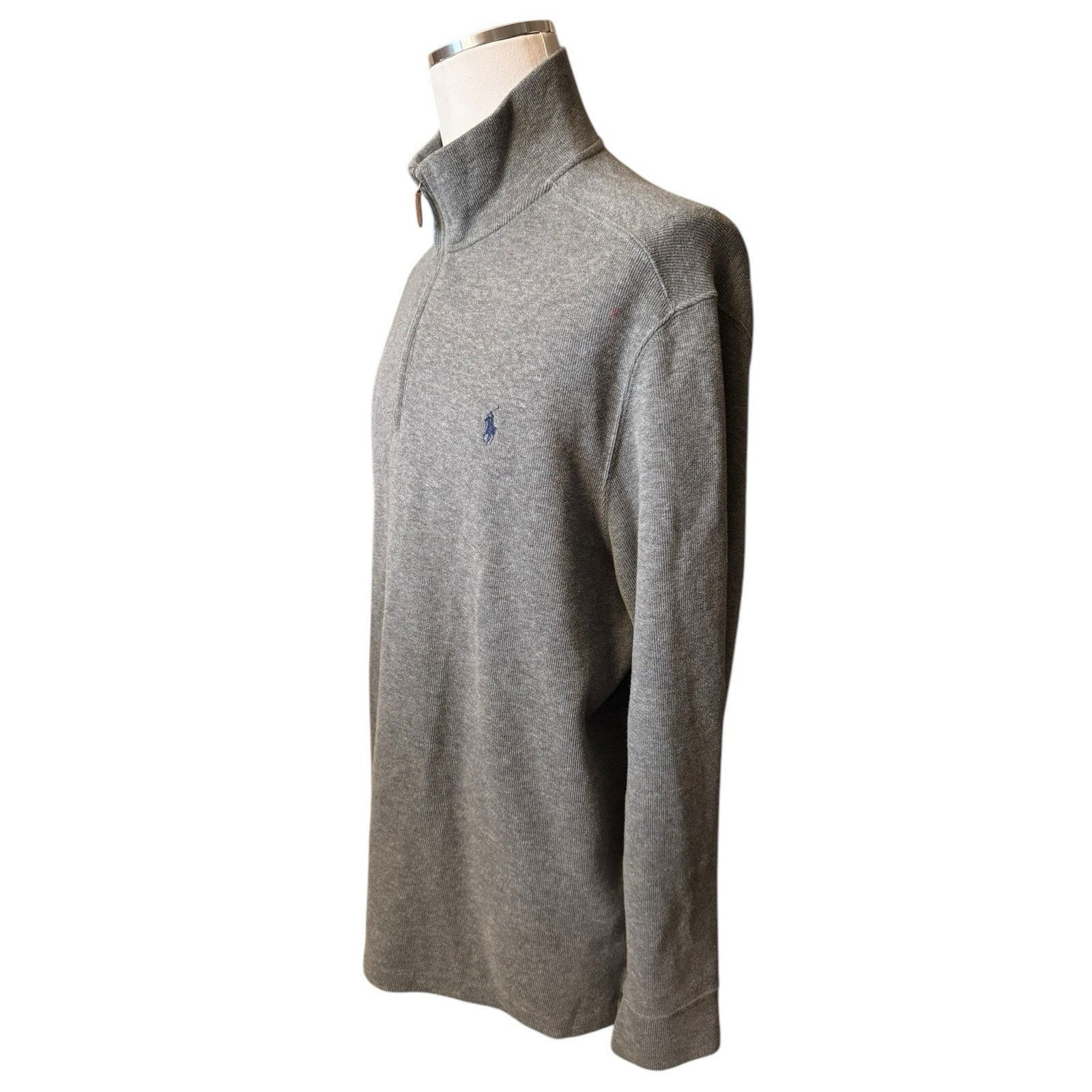 Polo Ralph Lauren Ralph Lauren Polo Gray Quarter Zip Pullover Sweater Size US XL / EU 56 / 4 - 2 Thumbnail