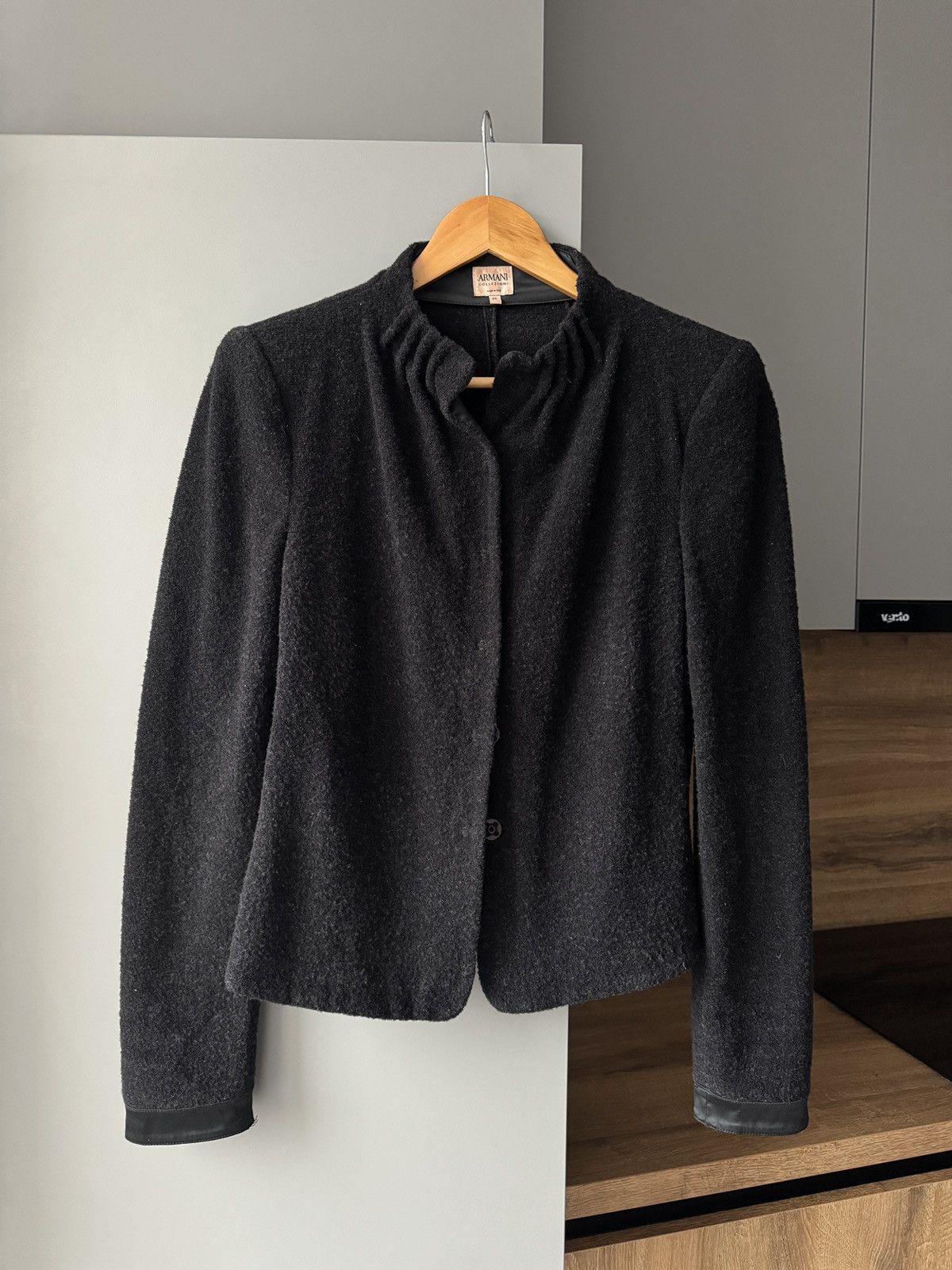 Armani Collezioni Vintage Armani Collezioni Alpaca Wool Blend Knit Blazer Size M / US 6-8 / IT 42-44 - 1 Thumbnail