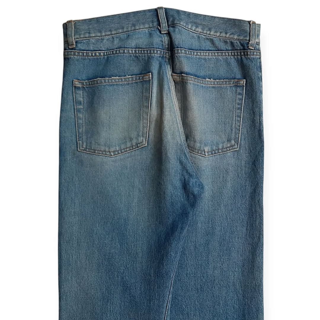 Saint Laurent Paris Saint Laurent D14 Embroidery Logo Blue Wash Denim Jeans Size US 29 - 4 Thumbnail