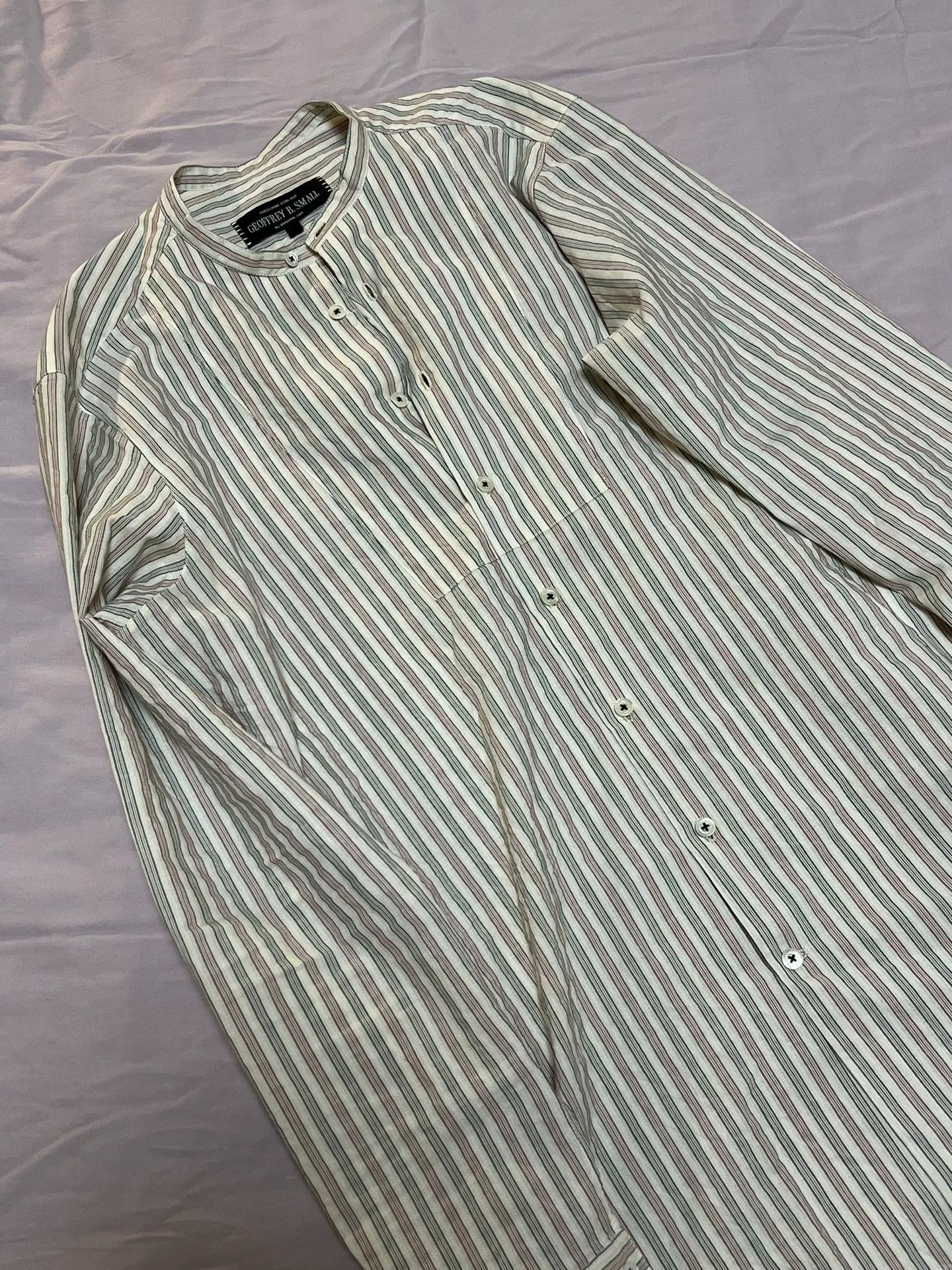 Geoffrey B. Small Geoffrey B.Small Red White Blue Striped Shirt Size US L / EU 52-54 / 3 - 1 Thumbnail