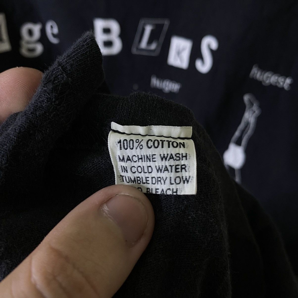 Japanese Brand Huge BLKS Number Nine Undercover Jun Takahashi Style T Shirt Size US L / EU 52-54 / 3 - 4 Thumbnail