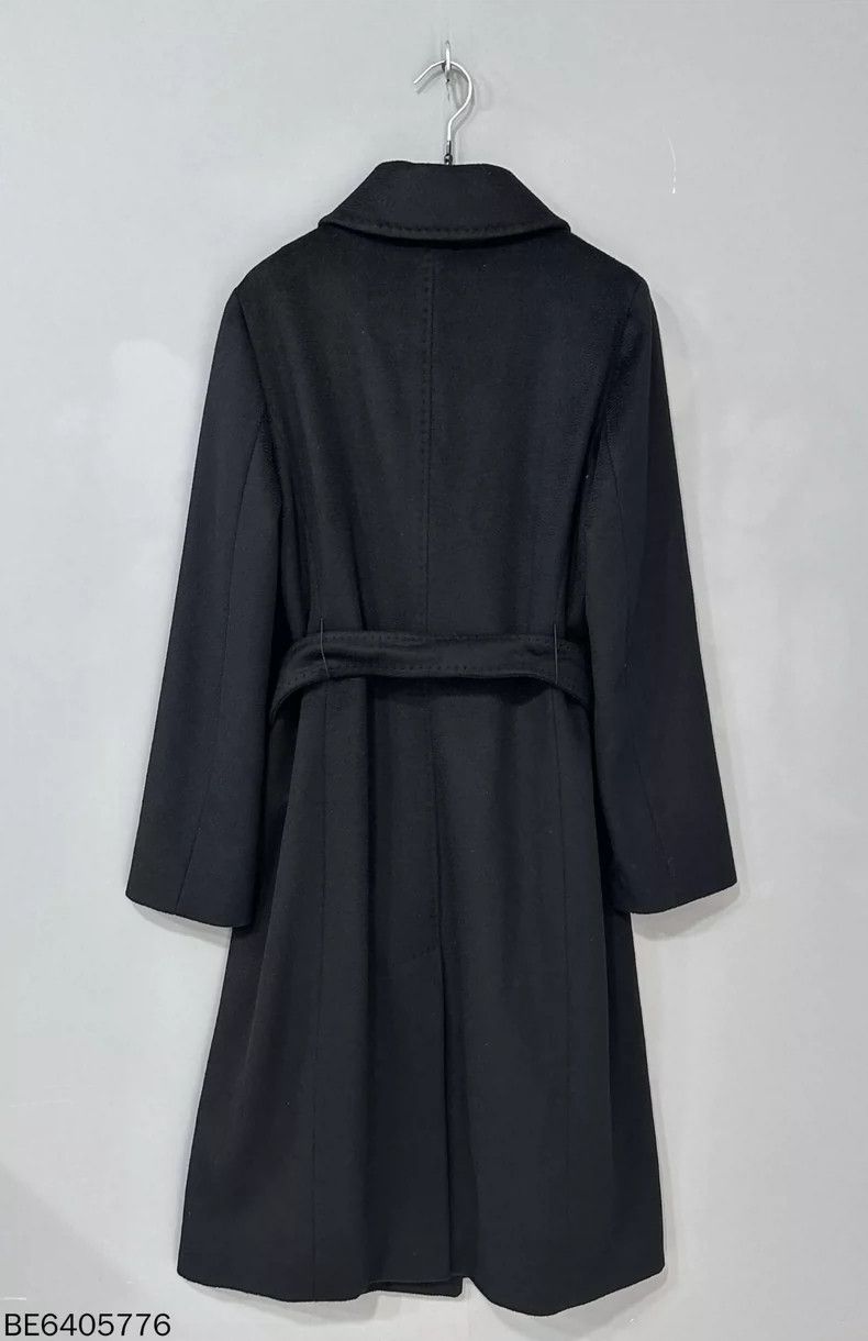 Max Mara Max Mara Black Long Wool Coat Size L / US 10 / IT 46 - 3 Thumbnail