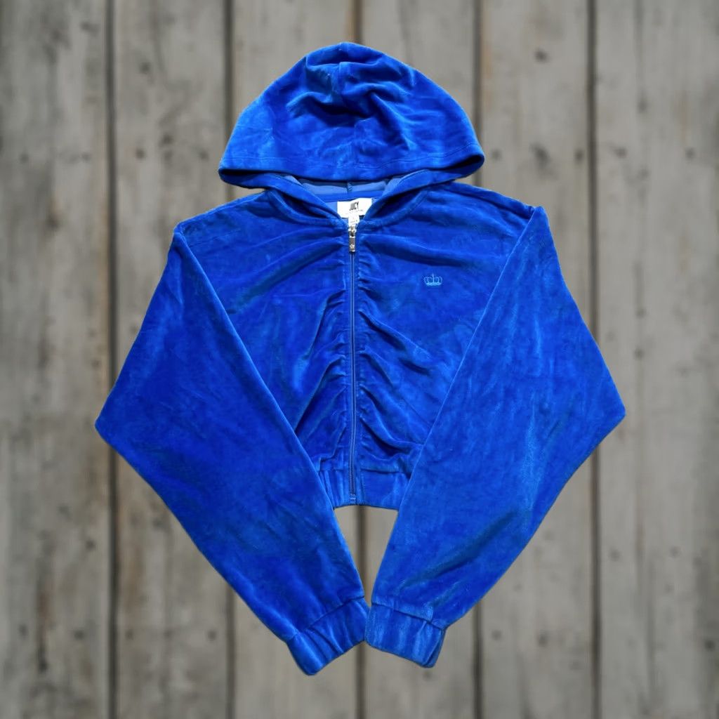 Velvet VINTAGE Juicy Couture Velvet Full-zip Jacket Hoodie Women's S Blue 90s Y2K Mens/Womens Size S / US 4 / IT 40 - 1 Thumbnail