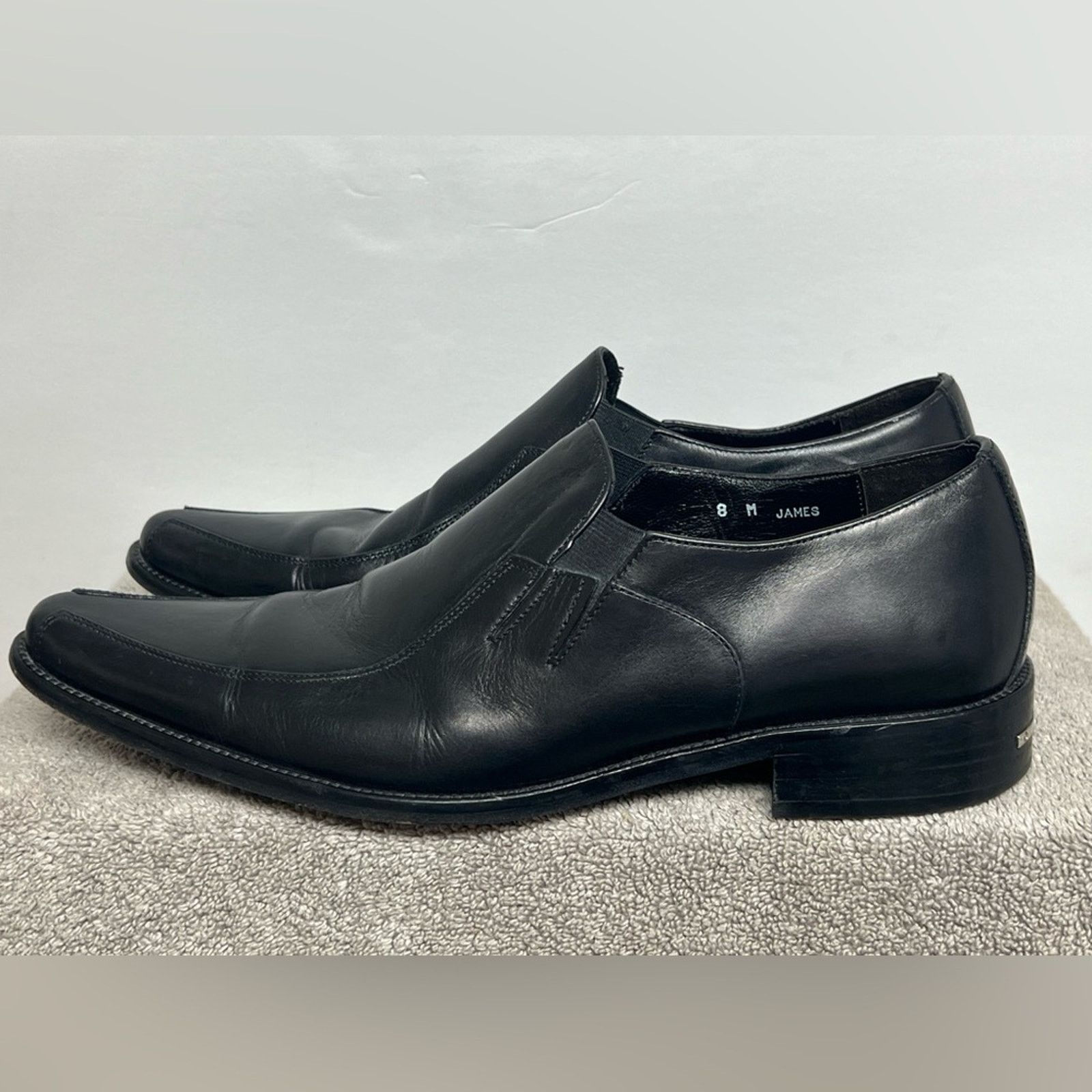 Donald Pliner Donald J Pliner Black Leather Loafers Size 8M Made In Italy Size US 8 / EU 41 - 2 Thumbnail