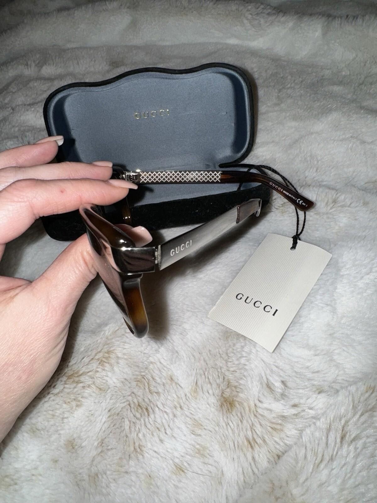 Gucci GUCCI Cristal Cat Sunglasses Brown Gradient & Silver w/ Case Size ONE SIZE - 4 Thumbnail