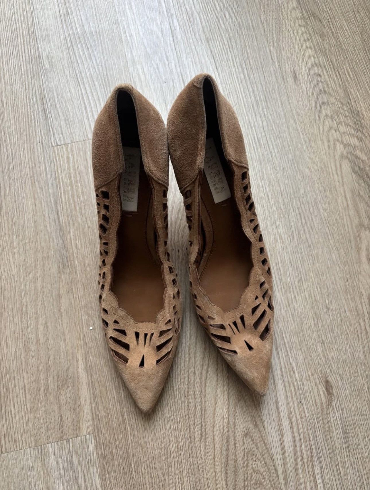 Ralph Lauren Lauren Ralph Lauren Suede Cutout Heels Size US 7.5 / IT 37.5 - 1 Thumbnail