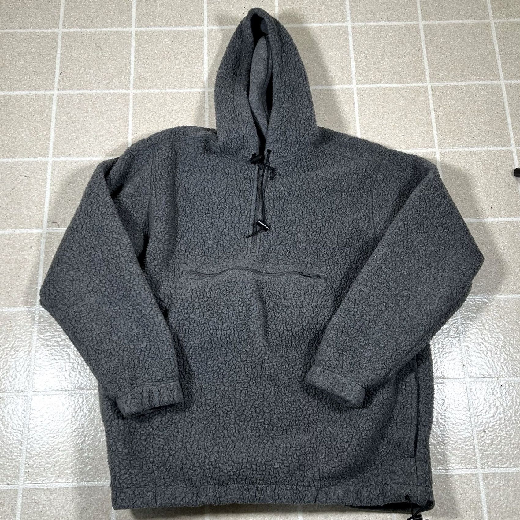 Vintage VINTAGE J Crew Hoodies Mens Small Pullover 1/4 Zip Gray 90s Shirt? Size US S / EU 44-46 / 1 - 2 Thumbnail