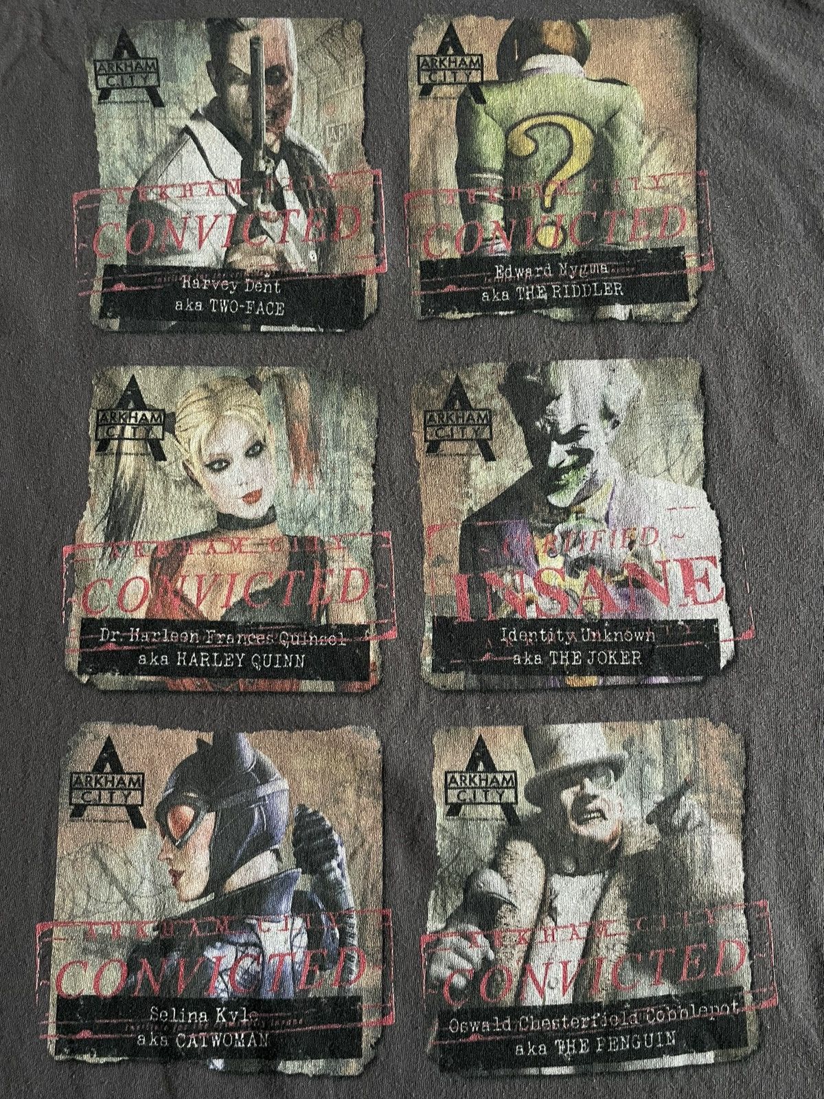 DC Comics × Vintage Vintage Batman 00’s Arkham City T-Shirt Joker Two-Face RARE Size US XL / EU 56 / 4 - 3 Thumbnail