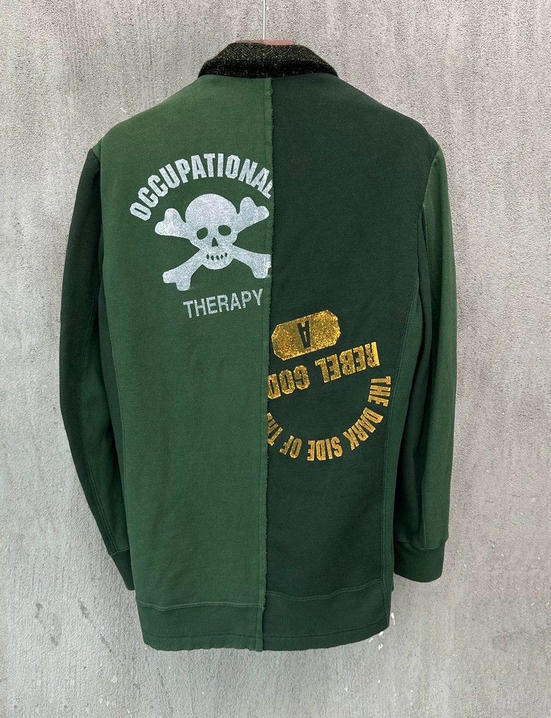 Undercover UNDERCOVER size m 03aw Green Splicing Deconstructed blazer Size 36R - 2 Thumbnail