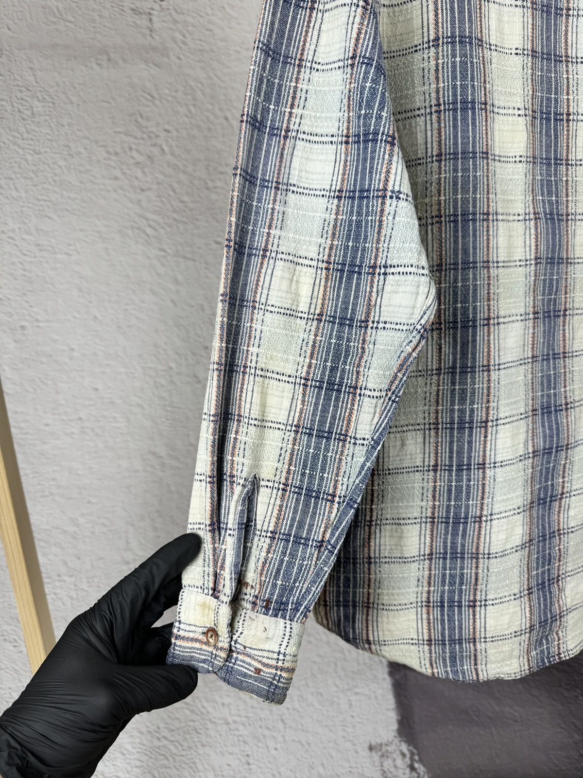 Japanese Brand OshKosh bgosh vintage Japan Workwear checkered flannel shirt Size US M / EU 48-50 / 2 - 16 Thumbnail