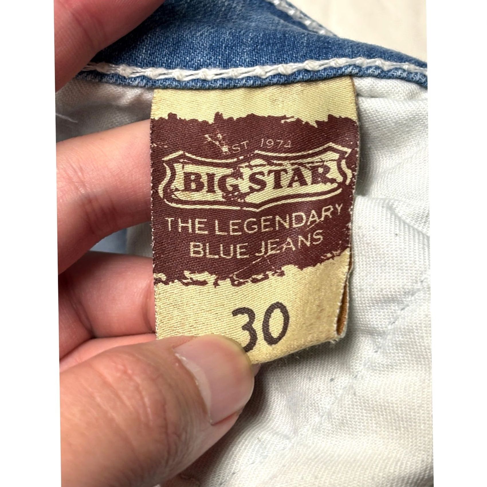 Vintage BIG STAR Jeans Liv Medium Wash Straight Leg Womens 30X29 Size 30" / US 8 / IT 44 - 5 Thumbnail
