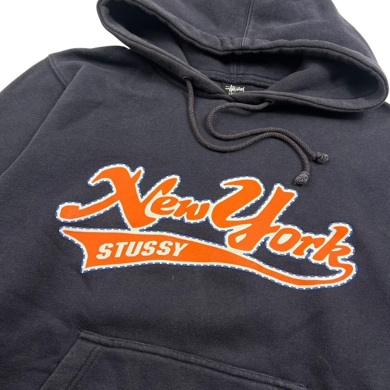 Stussy Vintage 2000s Stussy New York Pullover Hoodie Navy - Small Size US S / EU 44-46 / 1 - 2 Thumbnail