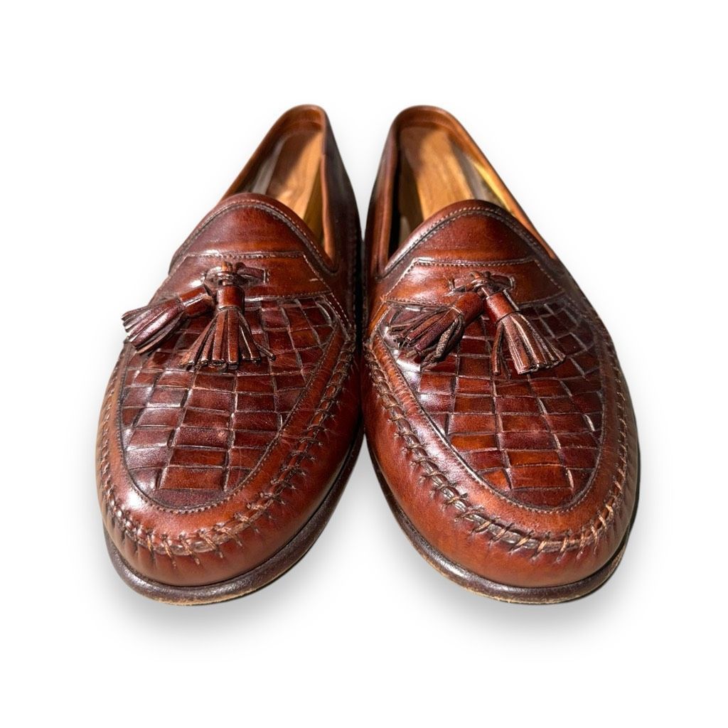 Santoni Santoni Saddle Brown Handmade in Italy Woven Loafers Size 8 Size US 8 / EU 41 - 2 Thumbnail