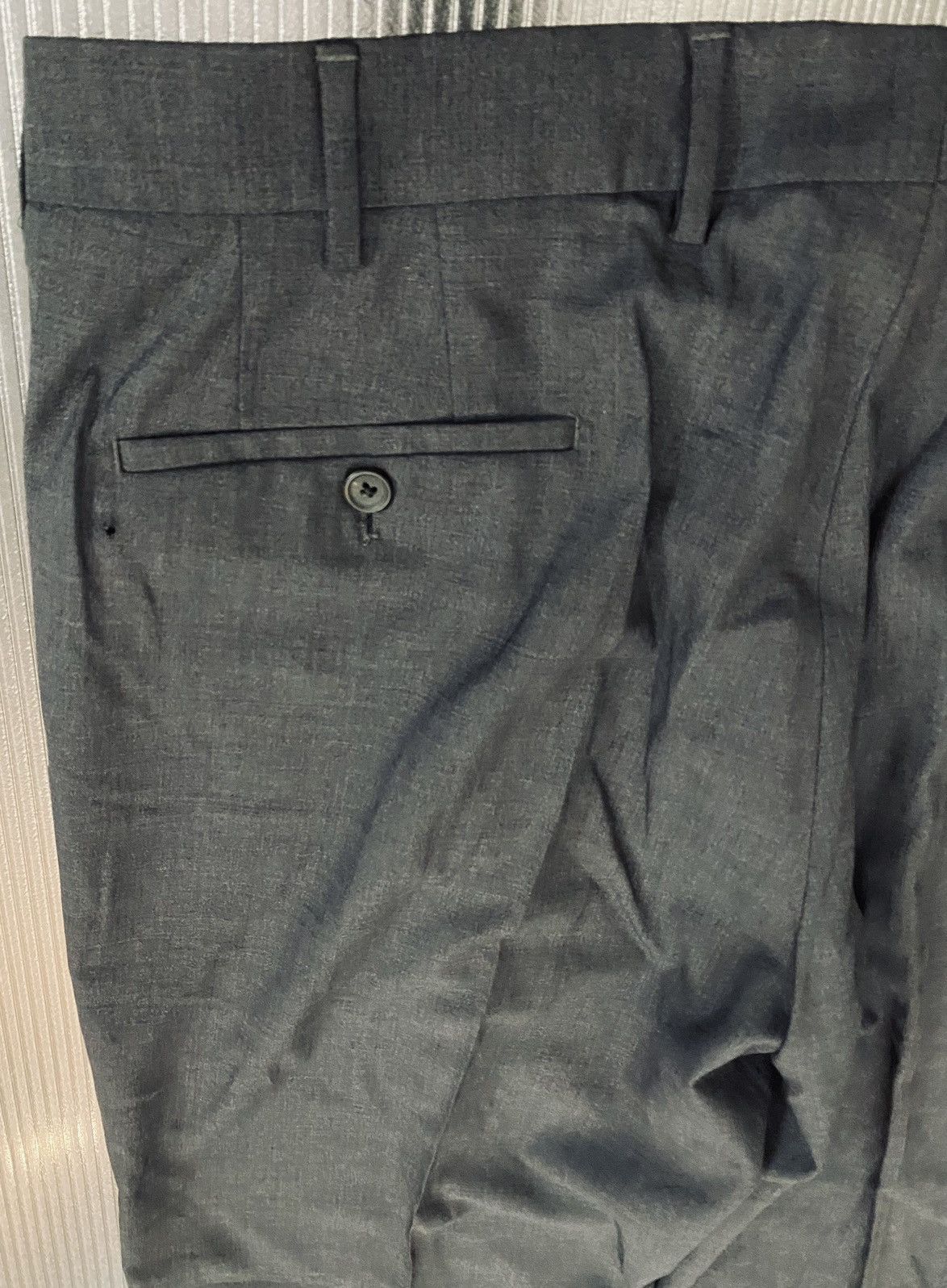 Prada Prada 🇮🇹 ardesia grey super 110’s wool street slacks 54 NW Size US 37 - 7 Thumbnail