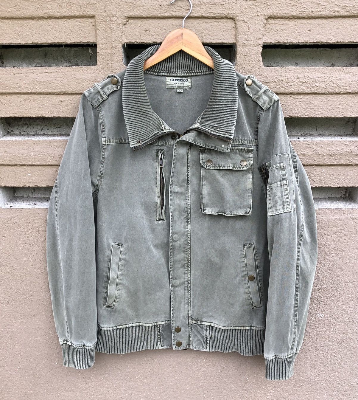 Vintage Vintage CORISCO evolve Faded Bomber Jacket Size US L / EU 52-54 / 3 - 1 Thumbnail