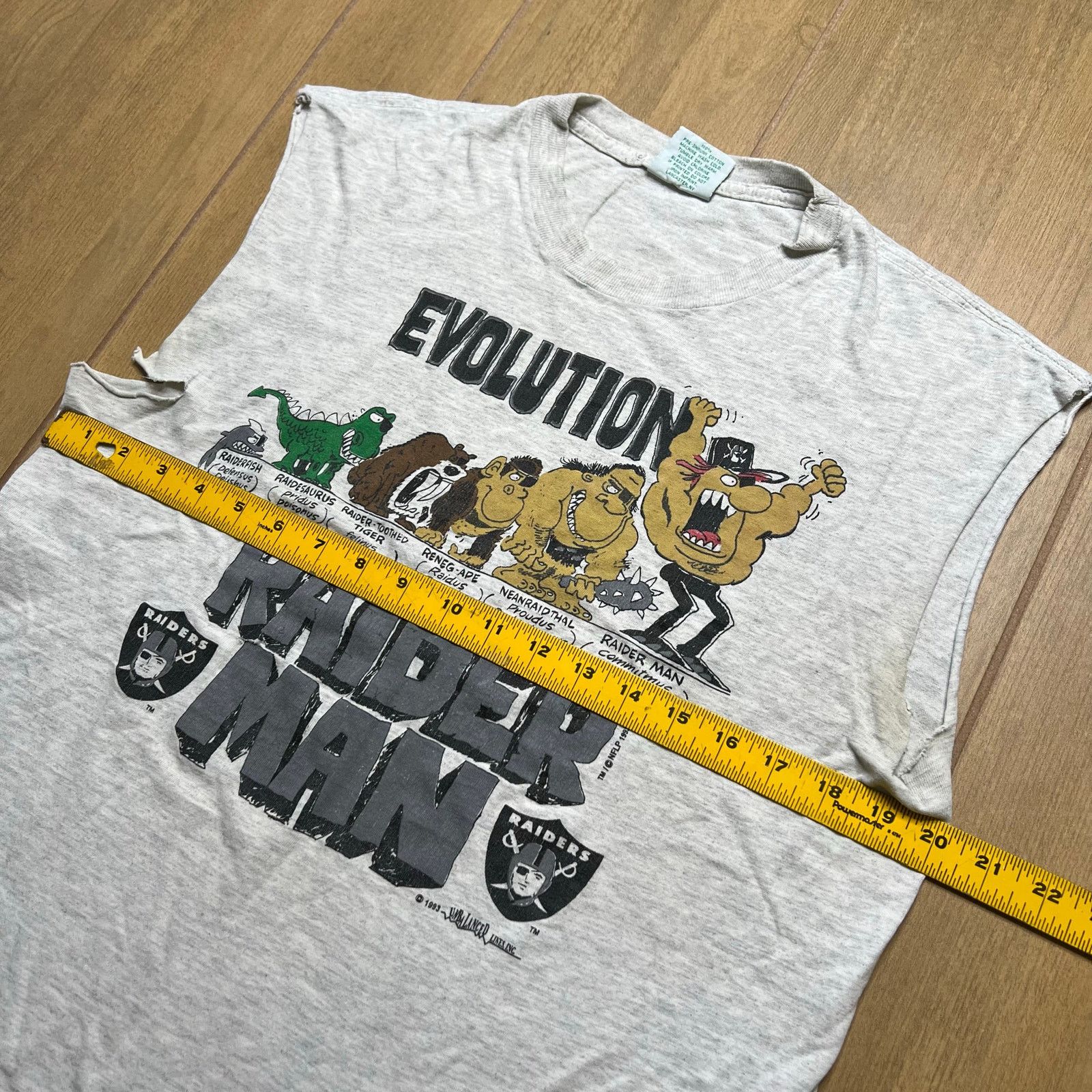 Vintage vintage 1993 Los Angeles Raiders "Raider Man" Evolution Sz M Size US M / EU 48-50 / 2 - 6 Thumbnail