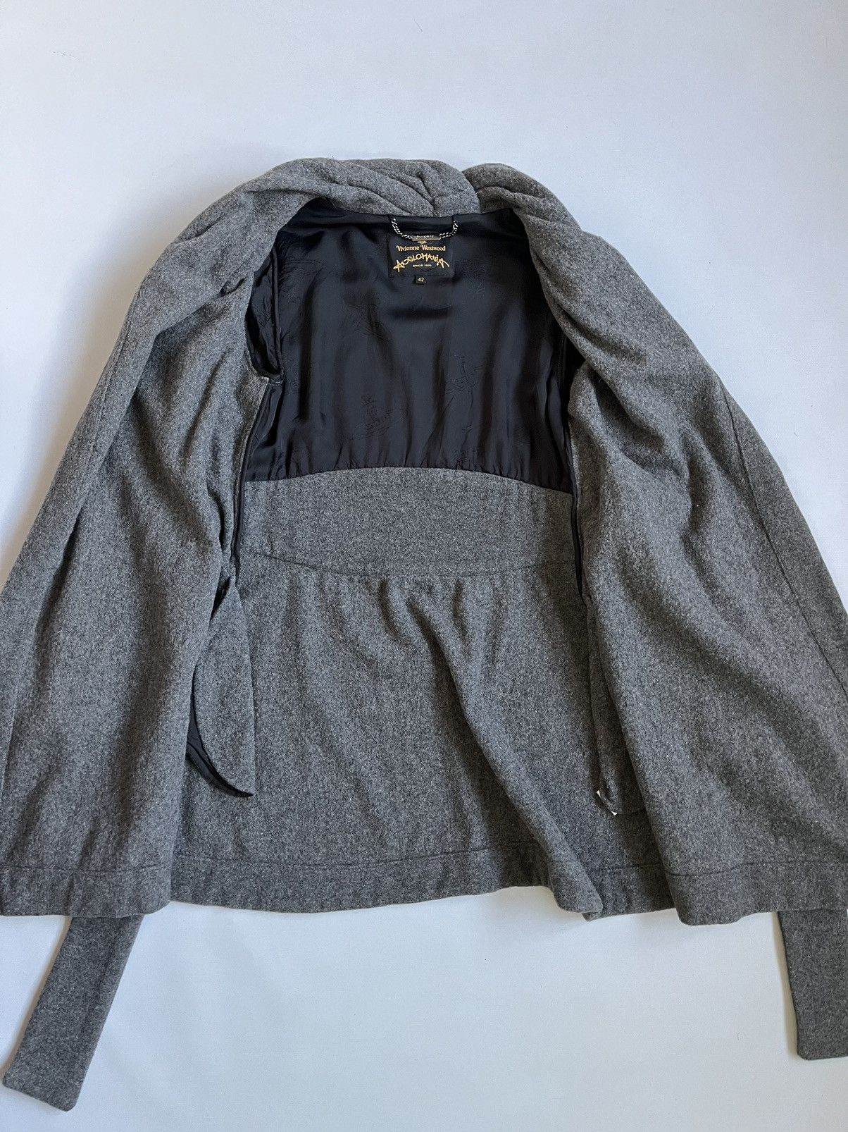 Vivienne Westwood Vivienne Westwood Anglomania Woman Grey Wool Belt Coat Size XL / US 12-14 / IT 48-50 - 3 Thumbnail