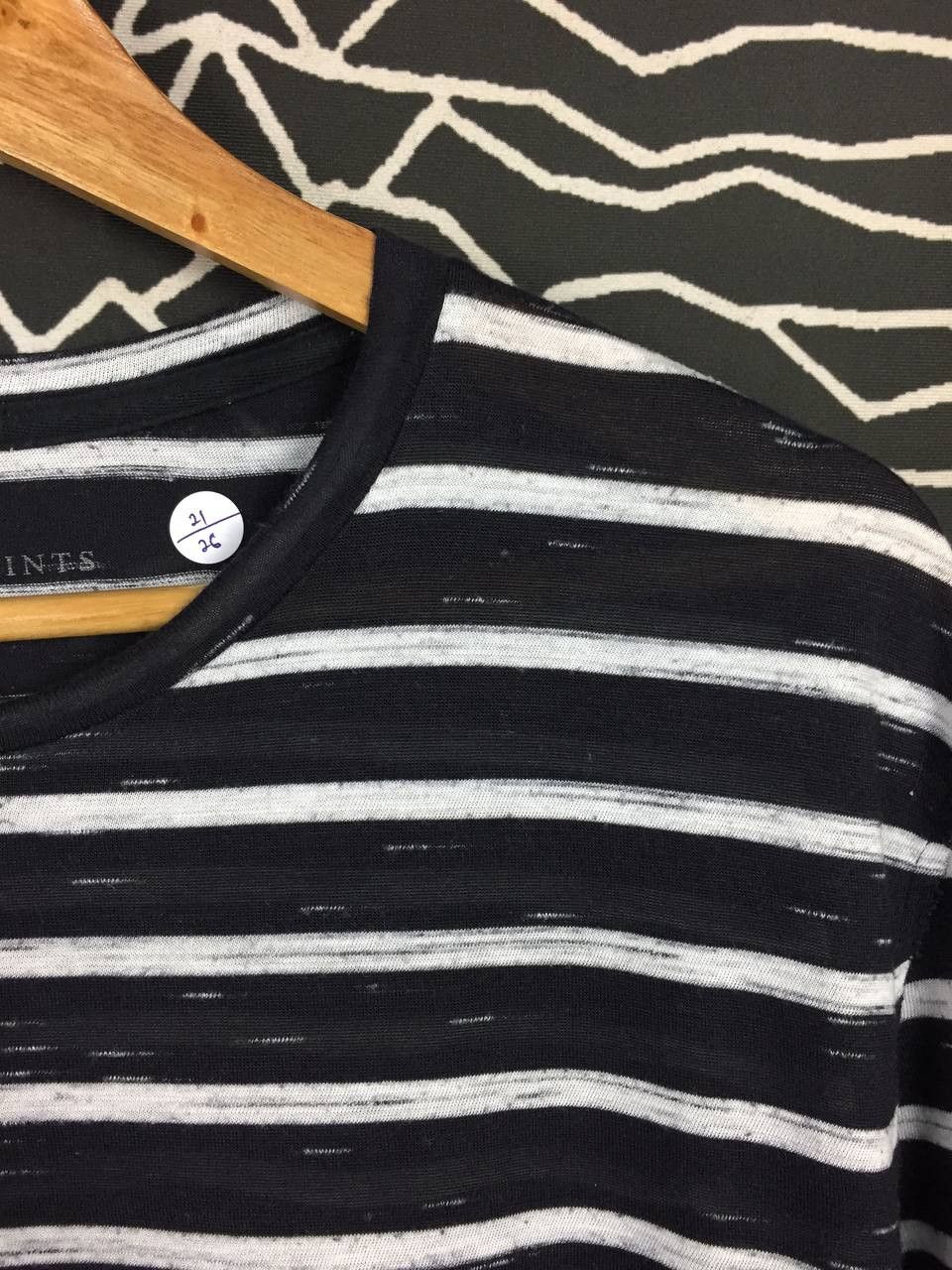 Allsaints ALLSAINTS Casual Striped Designer Tee Size US S / EU 44-46 / 1 - 5 Thumbnail