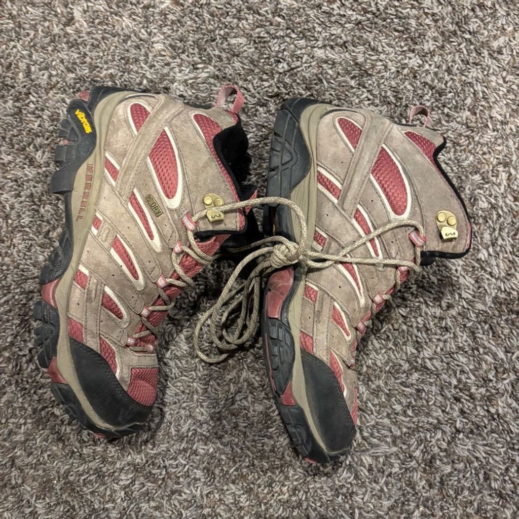 Merrell Merrell Red and Tan Outdoor Hiking Boots | Grailed