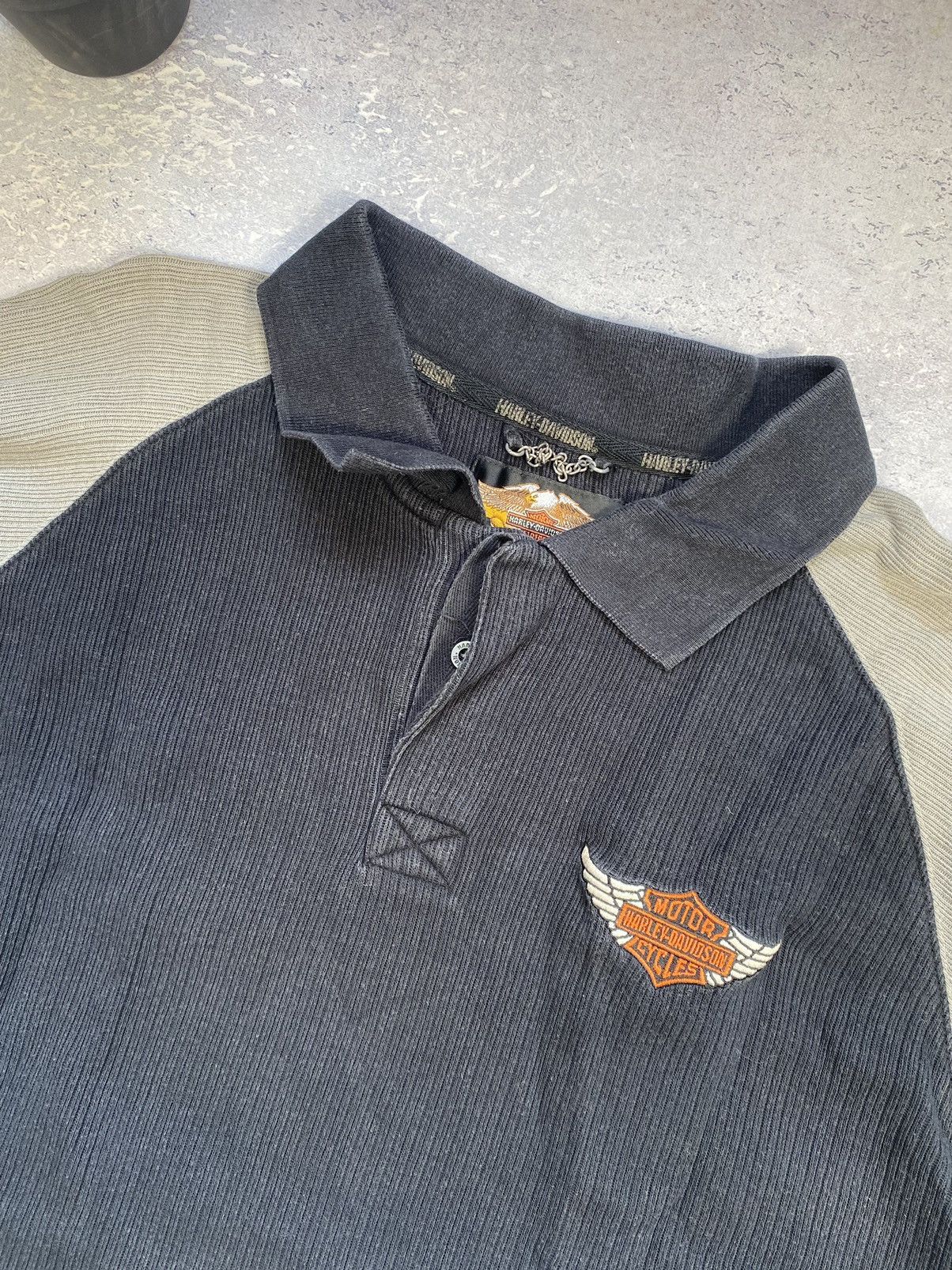 Harley Davidson × Vintage Vintage Harley Davidson Men’s Velvet Sweatshirt With Logo Size US L / EU 52-54 / 3 - 8 Thumbnail