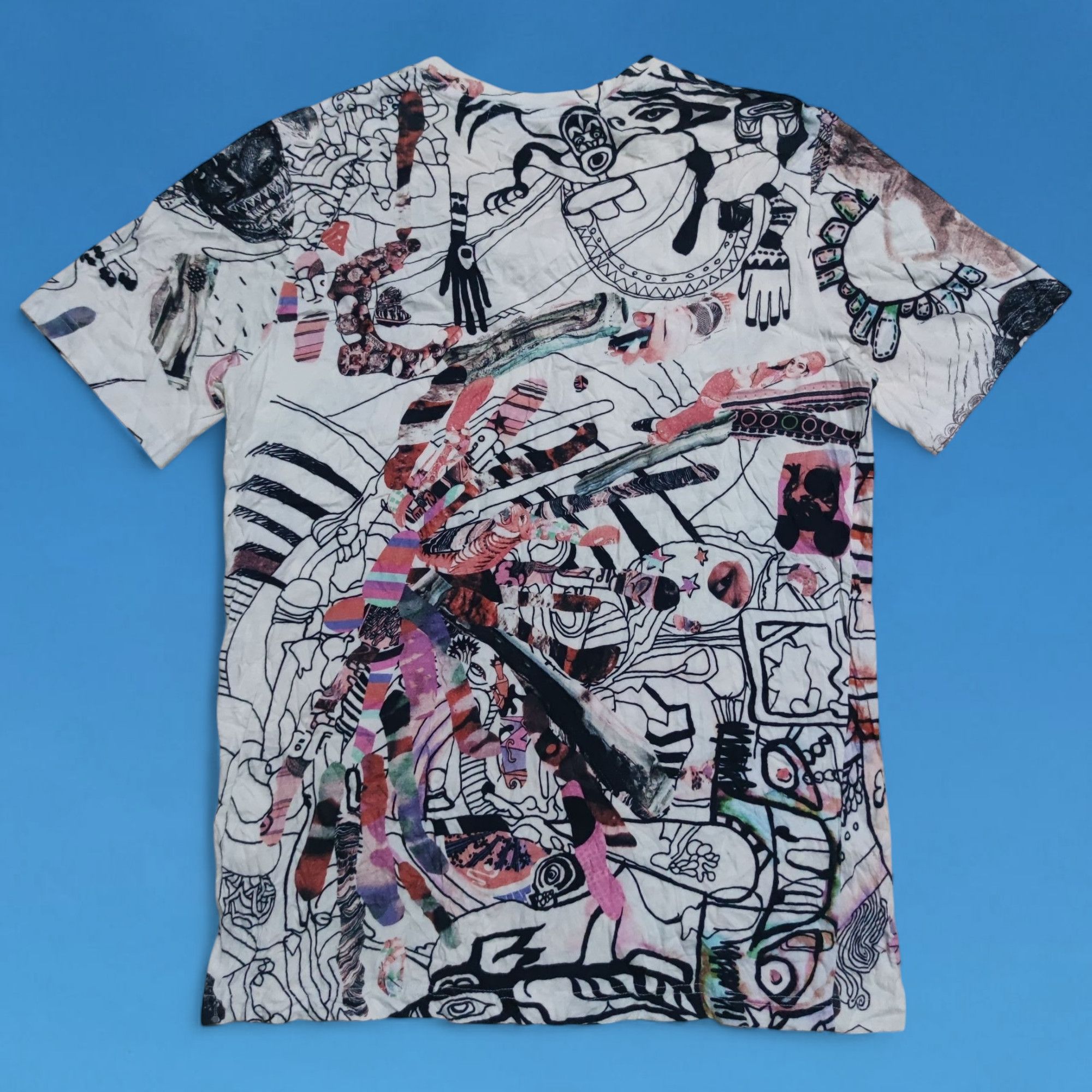 gomme Gomme Psychedelic Art Graphic T Shirt Size M / US 6-8 / IT 42-44 - 2 Thumbnail