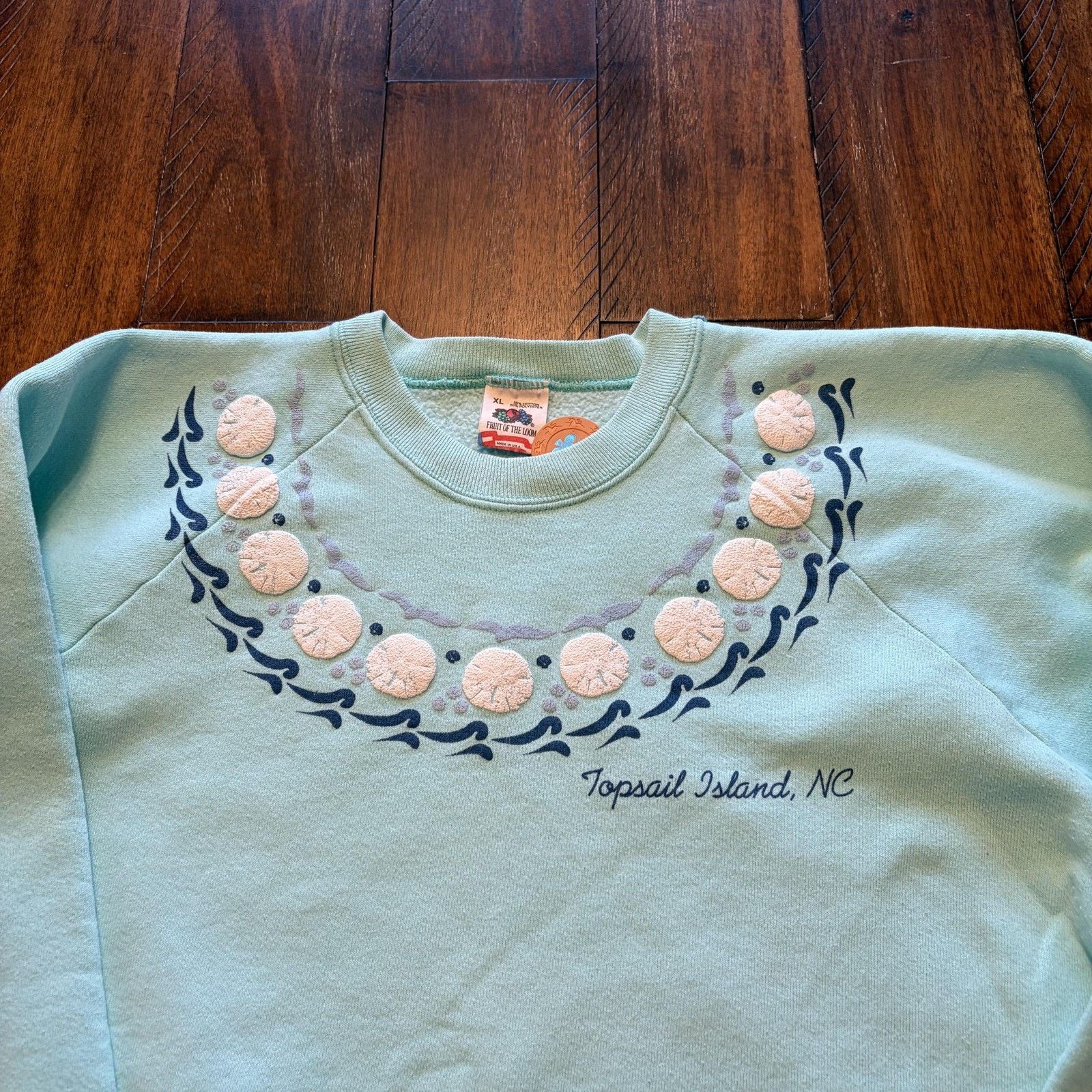 Fruit Of The Loom Vtg Fruit Of The Loom Sweatshirt XL Sand Dollar Topsail Isla Size XL / US 12-14 / IT 48-50 - 3 Thumbnail