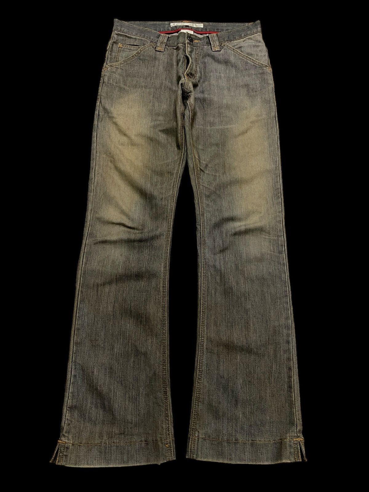 If Six Was Nine 💥Flare💥Vintage 90s Buona Rusty Mudwash Distress jean Japan Size US 30 / EU 46 - 1 Thumbnail