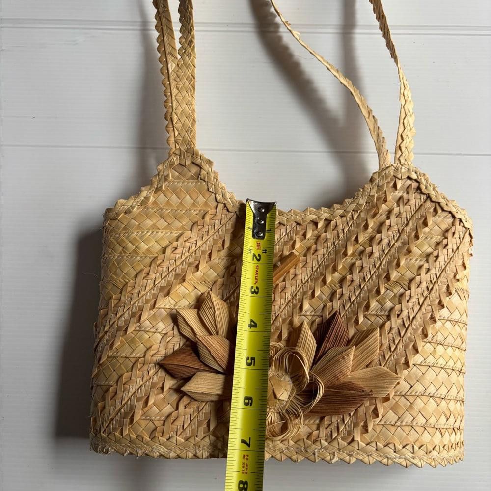 Designer Vintage Hawaiian Handmade Woven Handbag 9x7 Inches Size ONE SIZE - 7 Thumbnail