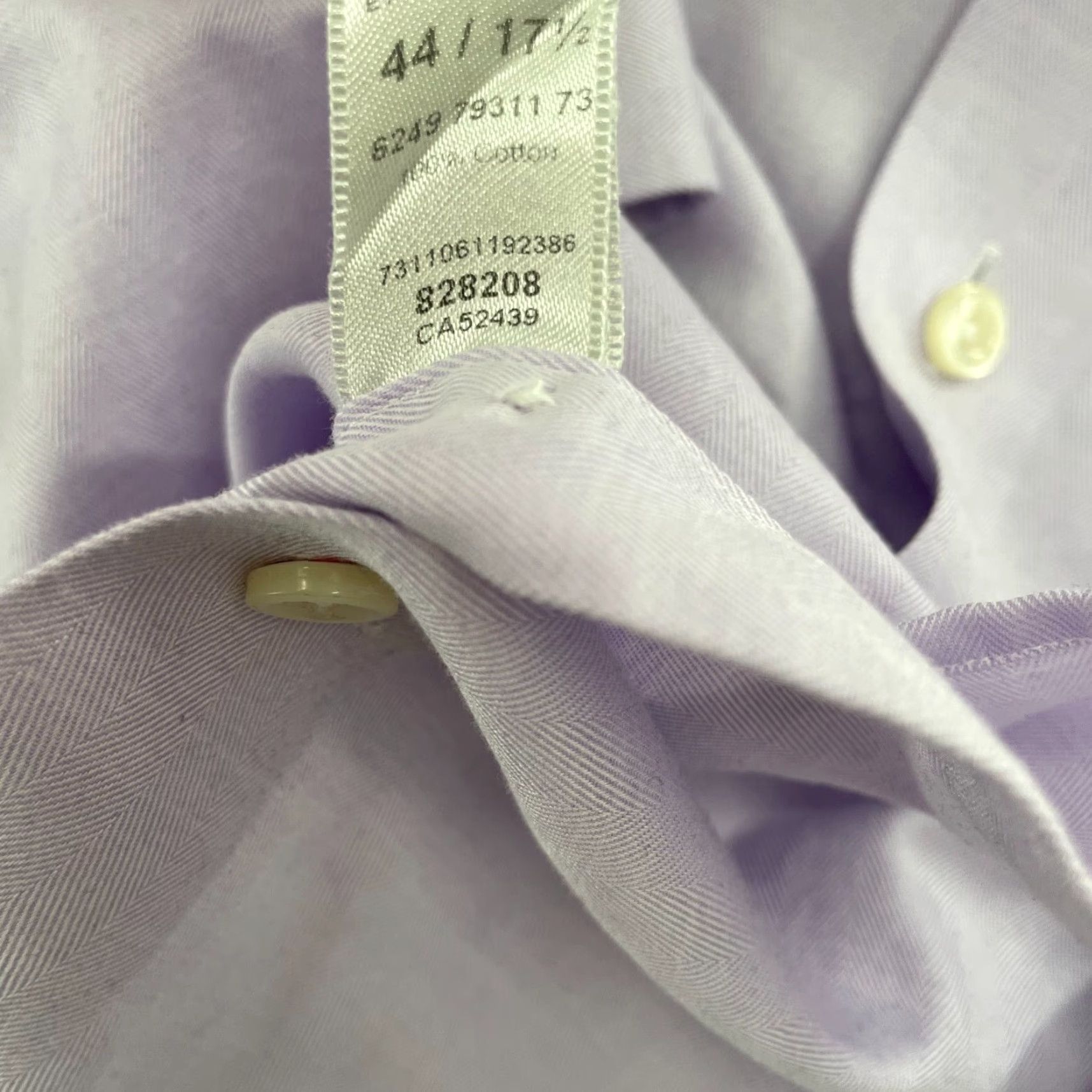 Eton VINTAGE Eton Shirt Men 17.5 Purple Solid Long Sleeve Cotton Button Up Business Casual Formal Shirt Size US XL / EU 56 / 4 - 6 Thumbnail